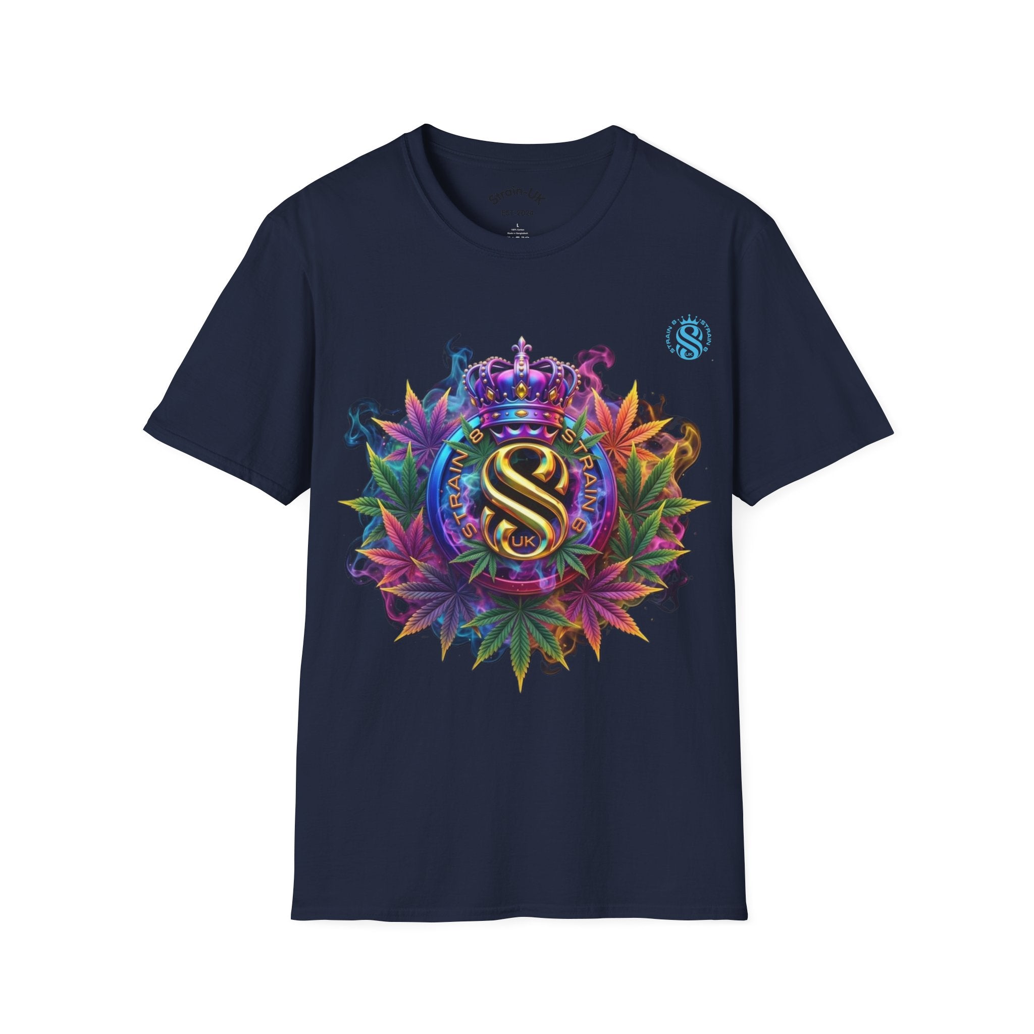 Strain8-UK T-Shirt — Vibrant Floral Design With Original Logo Graphic Tee