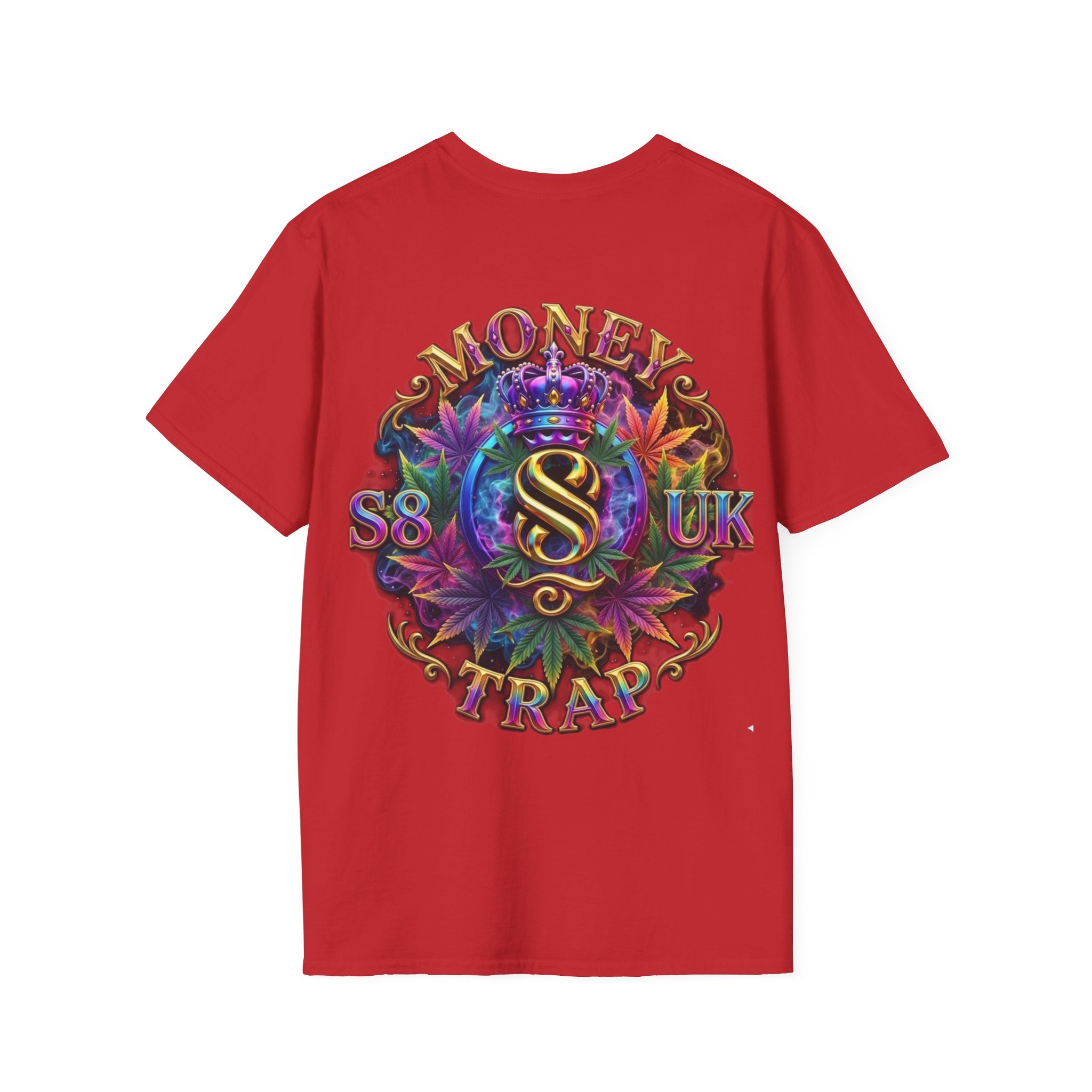 Money Trap Graphic T-Shirt — Crowned 'S8-UK' Logo Stoner/Streetwear