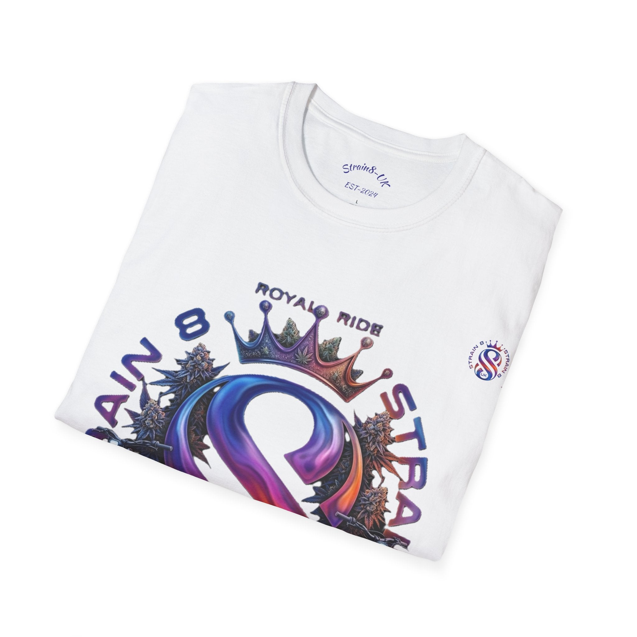 Royal Strain8-UK  Graphic T-Shirt — Bold Crowned "S8-UK" E-Bike Logo Tee