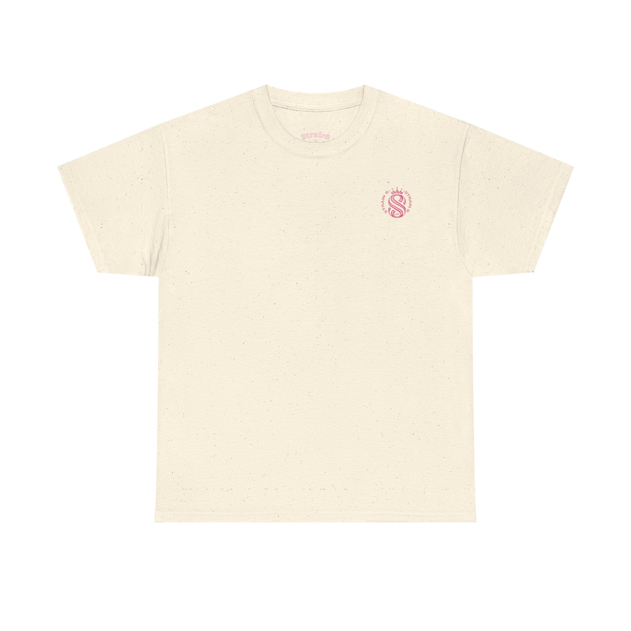 Strain8 Dreams Tee — Bold Pink Logo Graphic T-Shirt