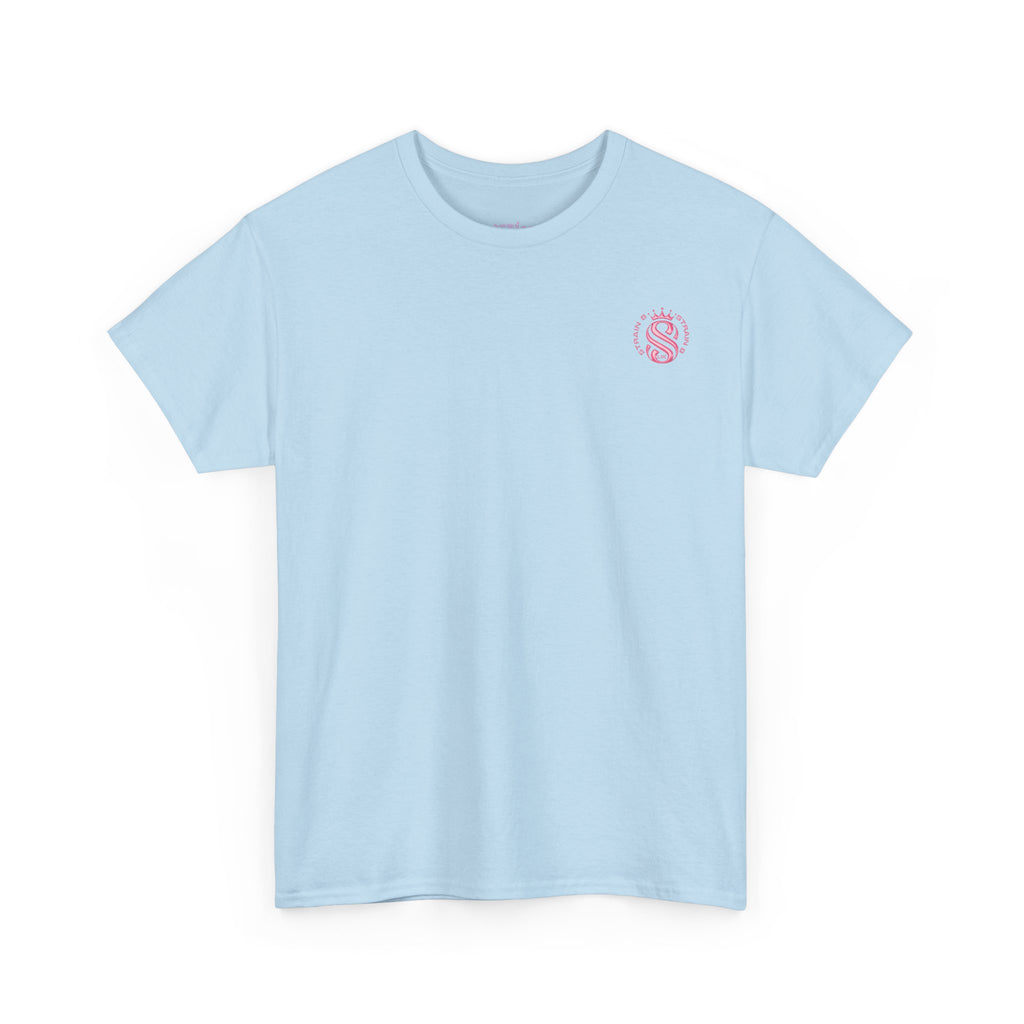 Strain8 Dreams Tee — Bold Pink Logo Graphic T-Shirt