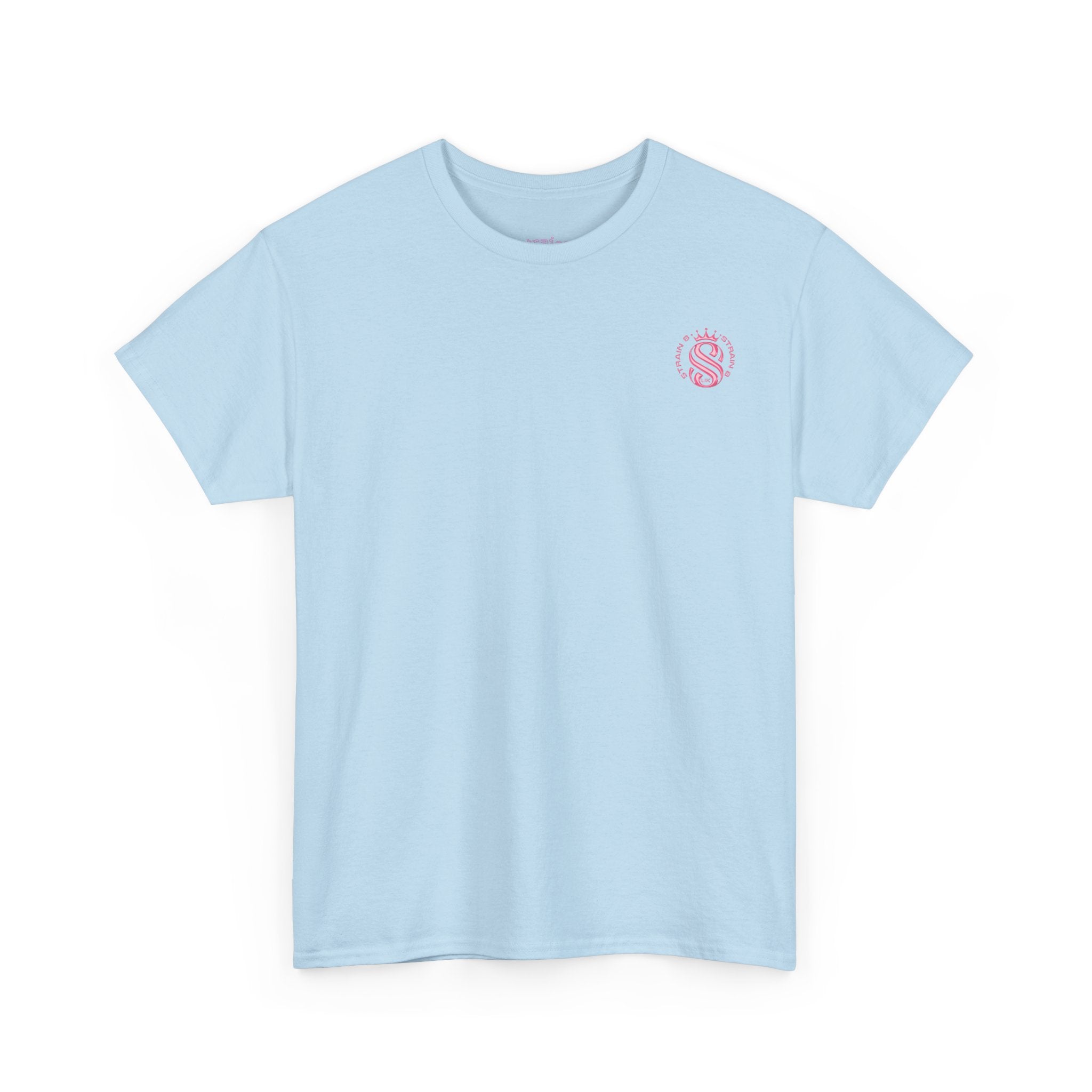 Strain8 Dreams Tee — Bold Pink Logo Graphic T-Shirt