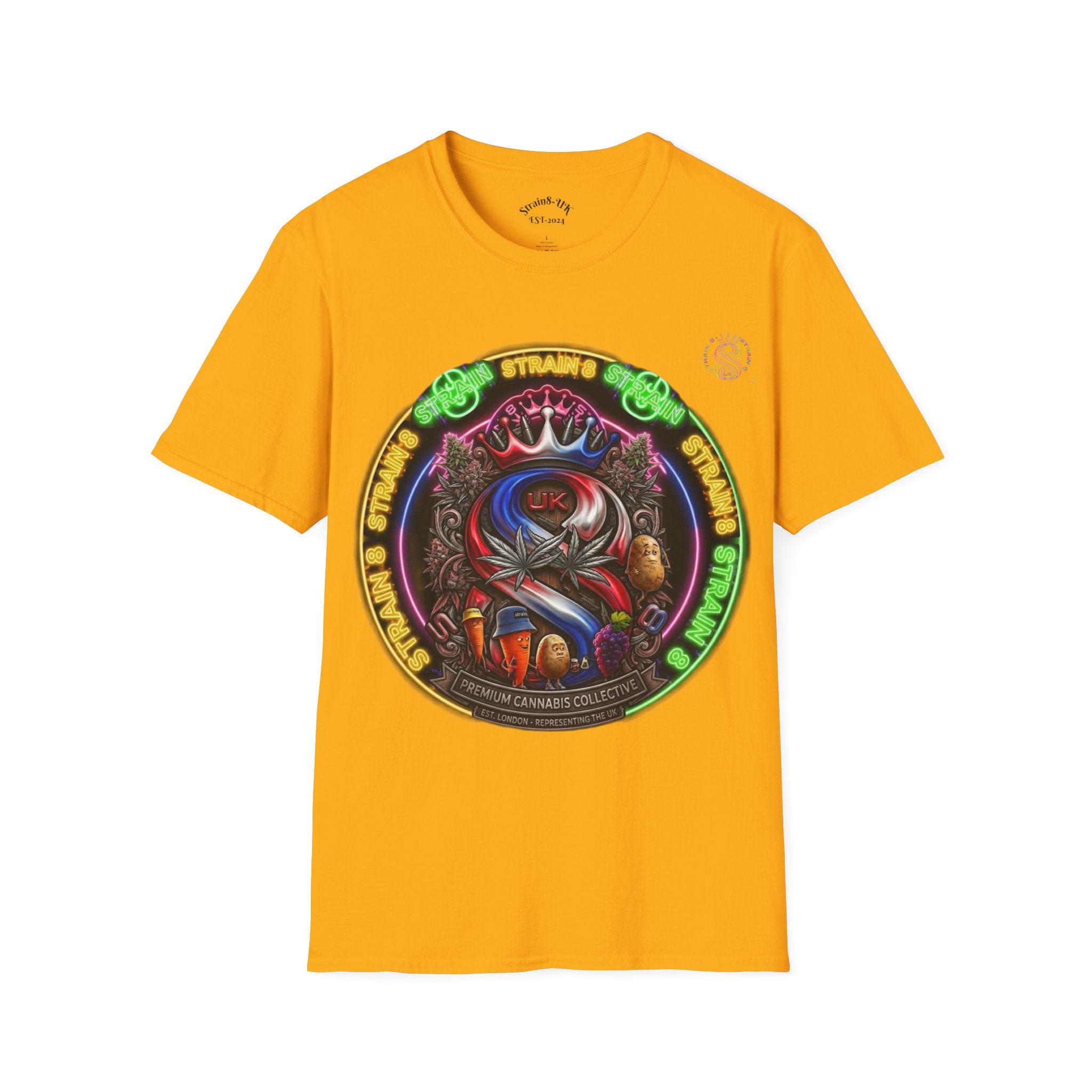 Psychedelic Dtrain8-UK Crowned Graphic T-Shirt
