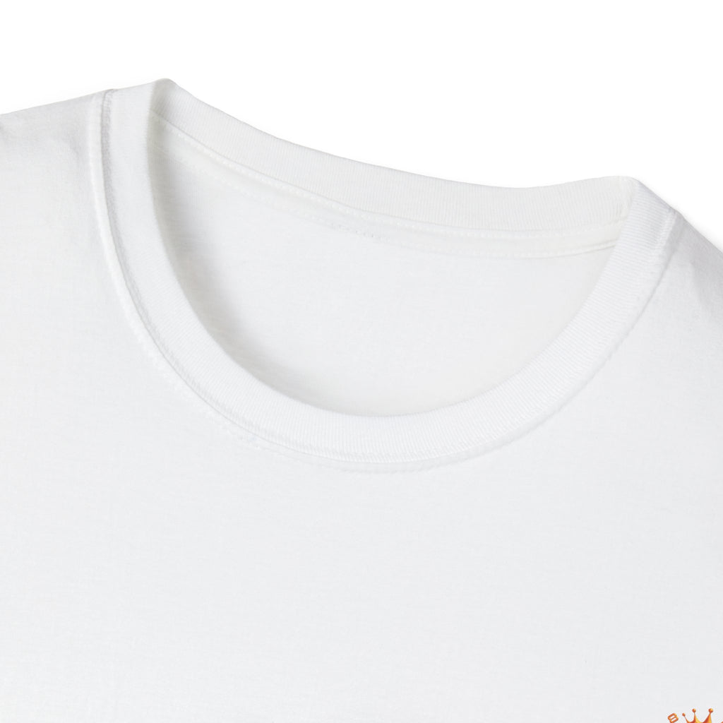 Strain8-UK metallic orange Royal Strain8-UK Emblem T‑Shirt — Crowned Strain8-UK Logo Graphic Tee