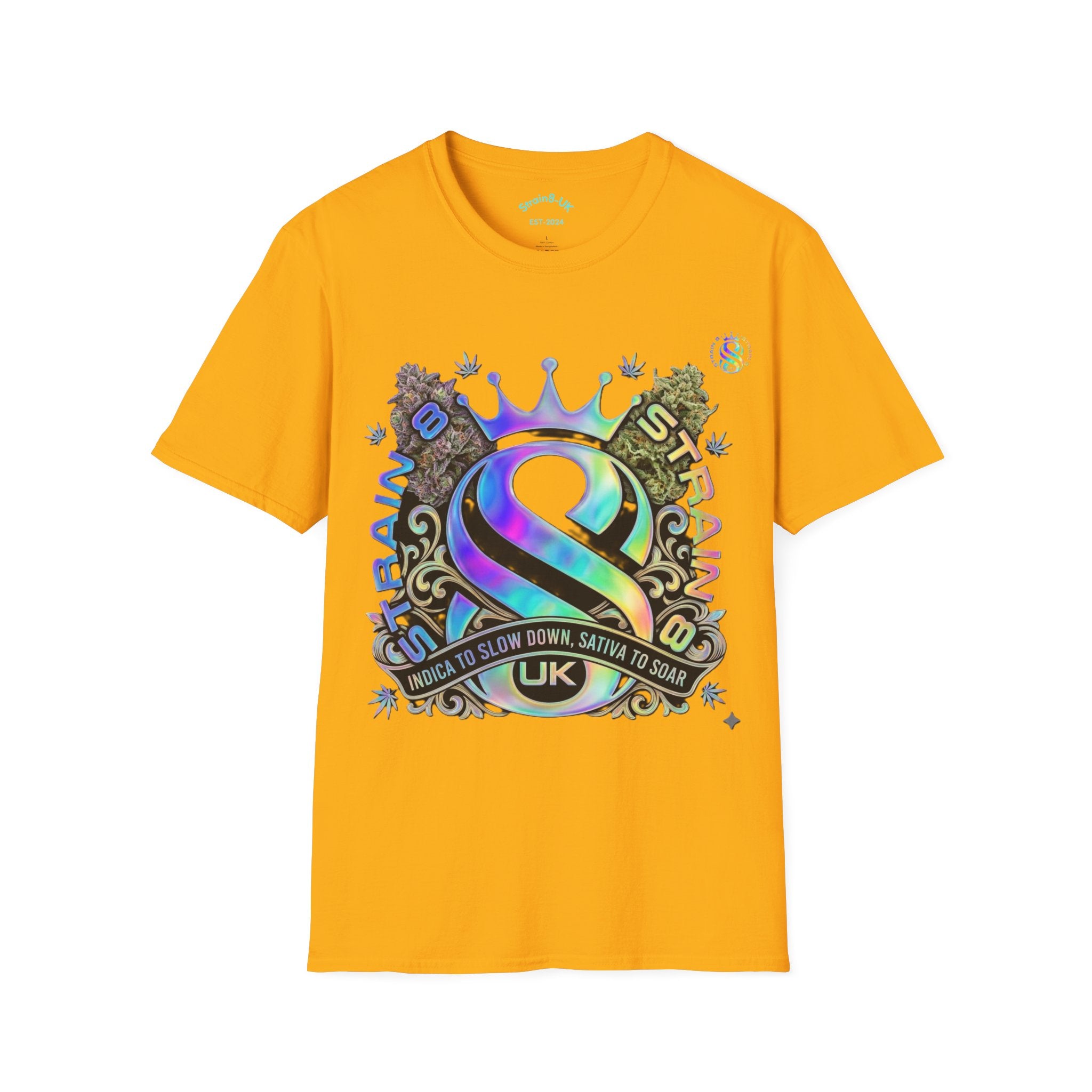 Ampersand S8-UK Logo Crown Graphic T-Shirt — Indica/Sativa S8-UK Streetwear Tee