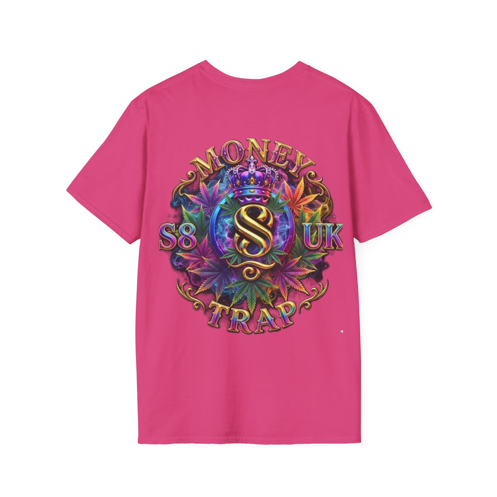 Money Trap Graphic T-Shirt — Crowned 'S8-UK' Logo Stoner/Streetwear