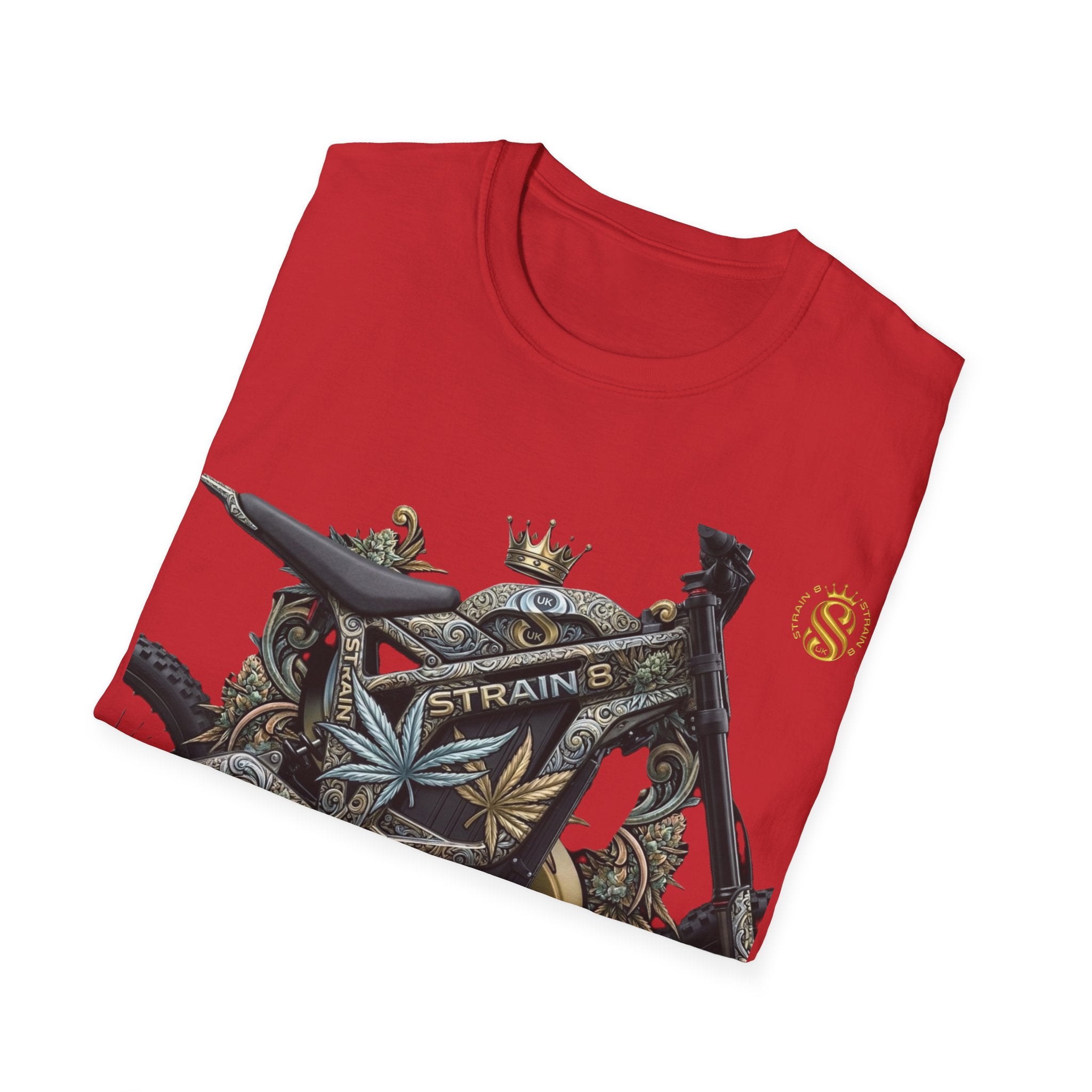 Motorcycle S8-UK Crown Graphic T-Shirt — Vintage Bike Emblem Tee