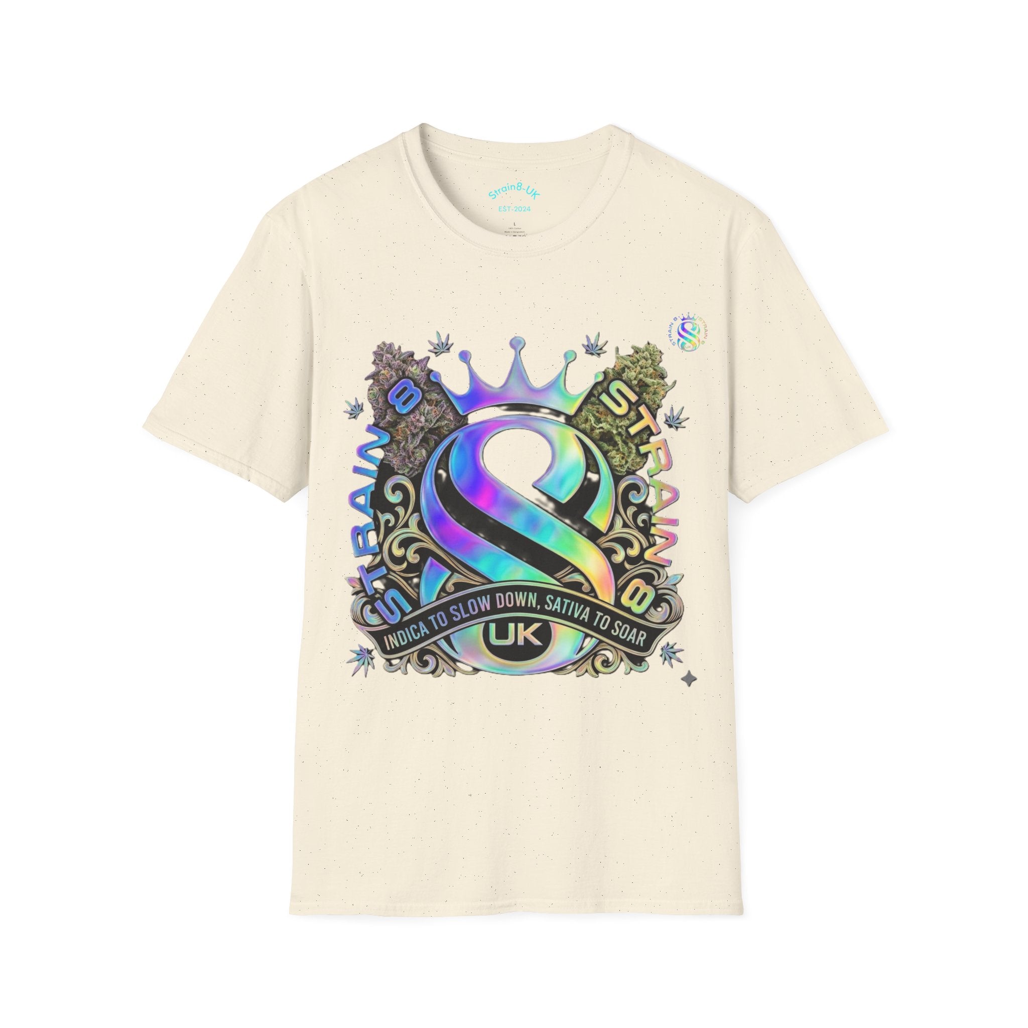 Ampersand S8-UK Logo Crown Graphic T-Shirt — Indica/Sativa S8-UK Streetwear Tee