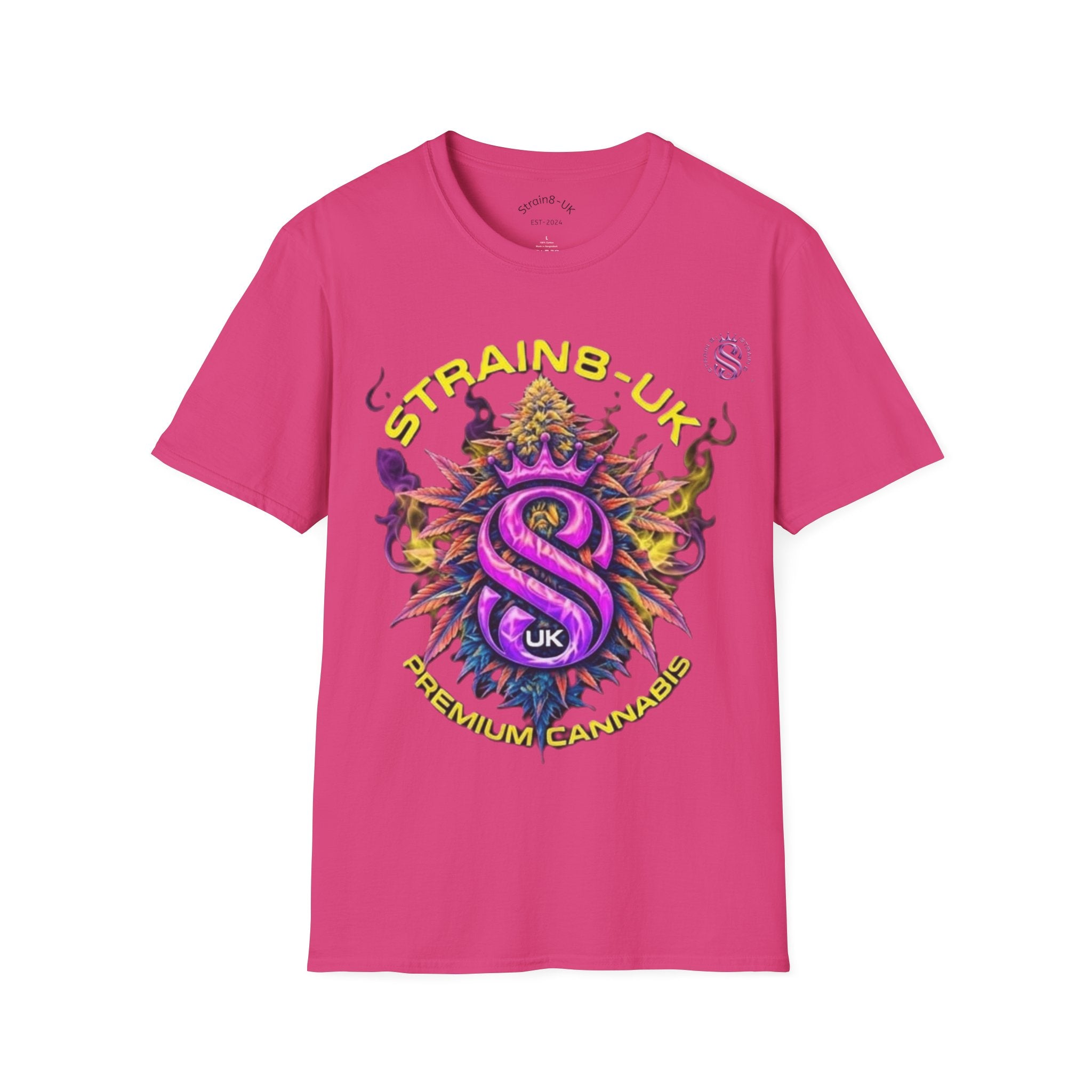 Strain8-UK T-Shirt — Strain8-UK Colourful Psychedelic Logo Tee