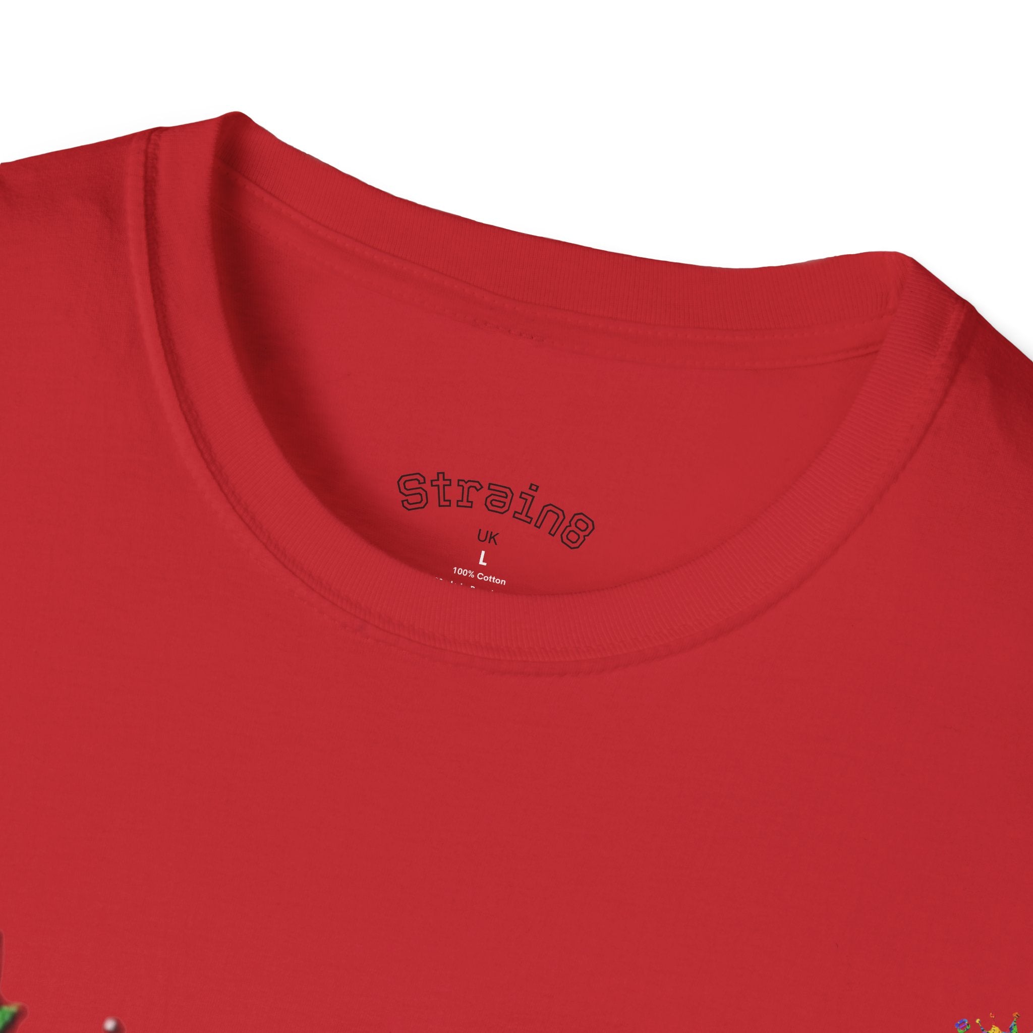 Strain8-UK Psychedelic Crown S8 Logo T-Shirt — Colorful Abstract Graphic Tee