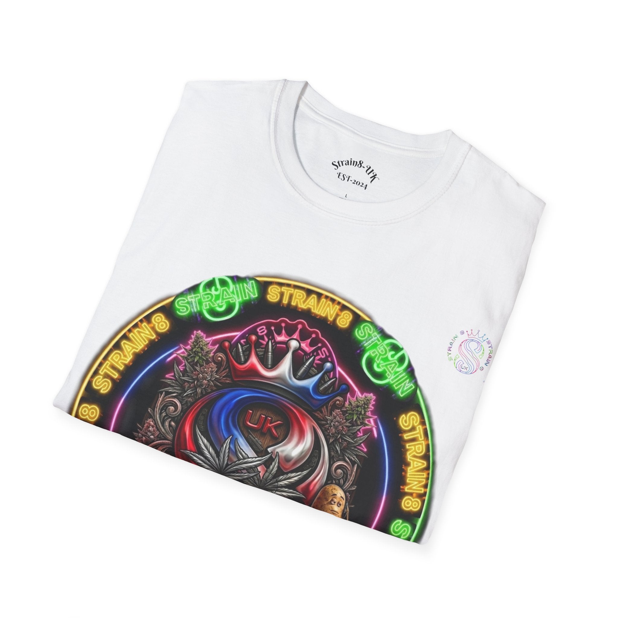 Psychedelic Dtrain8-UK Crowned Graphic T-Shirt