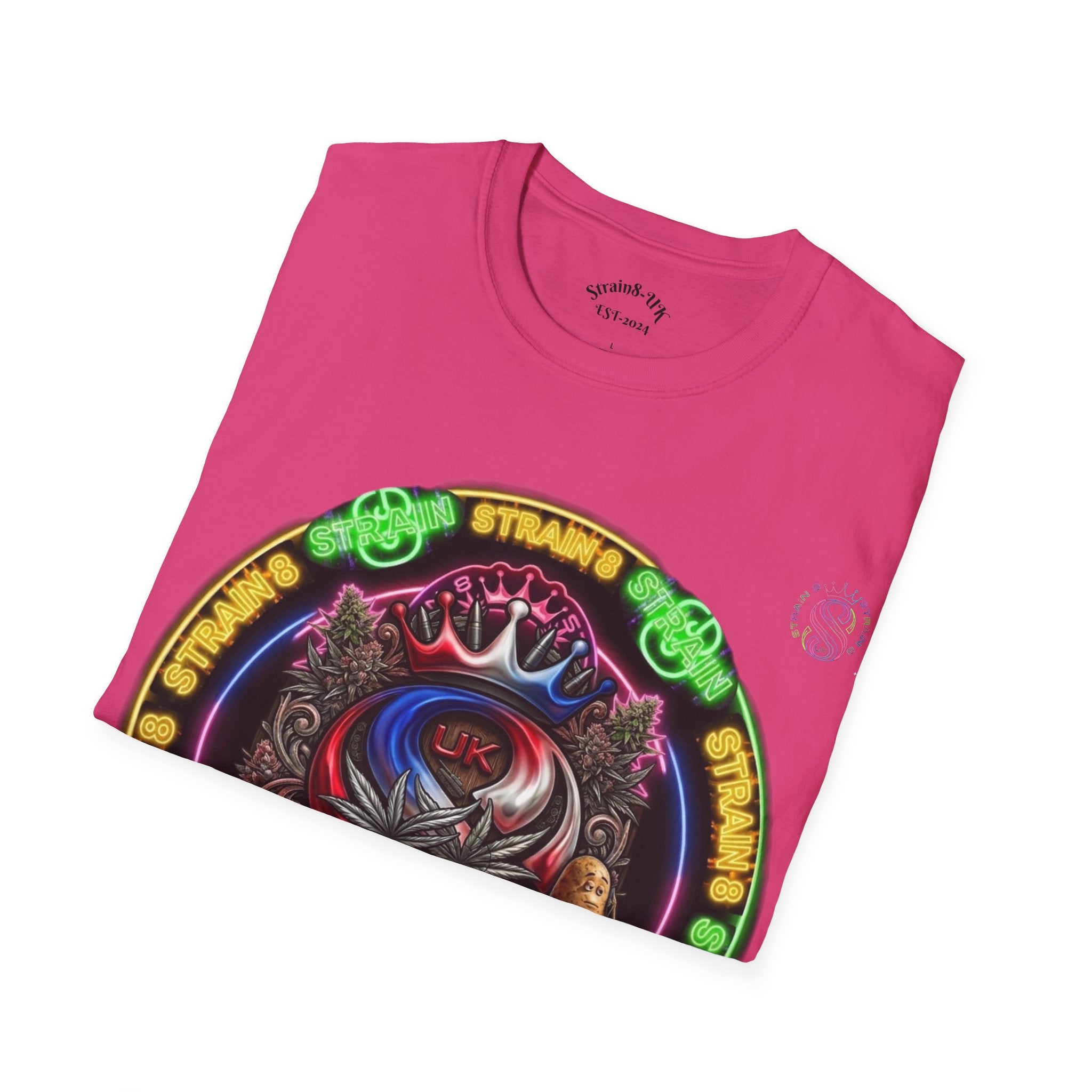 Psychedelic Dtrain8-UK Crowned Graphic T-Shirt