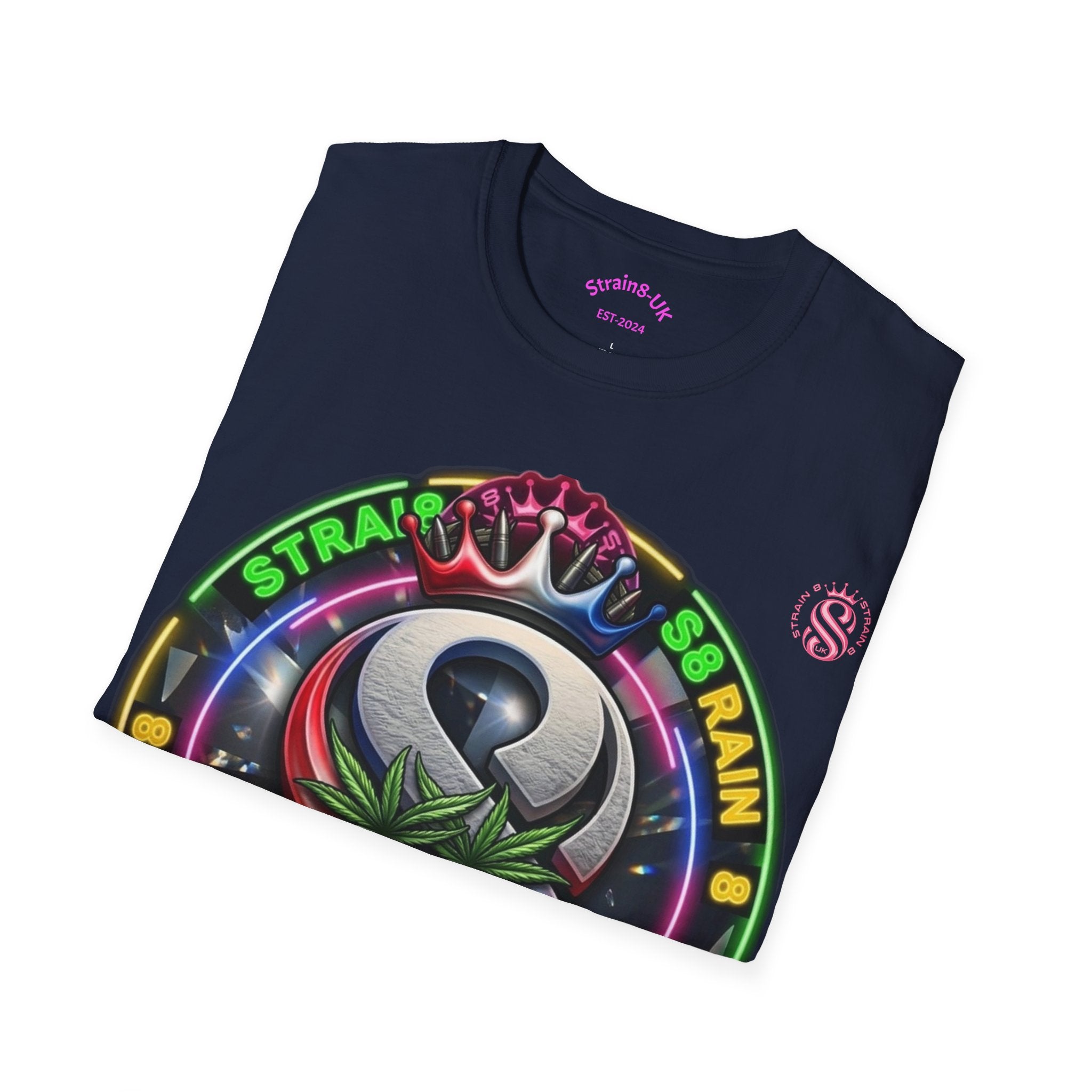 Strain8-UK Ted&Fred Special UK Logo T-Shirt — Cannabis Emblem Graphic Tee