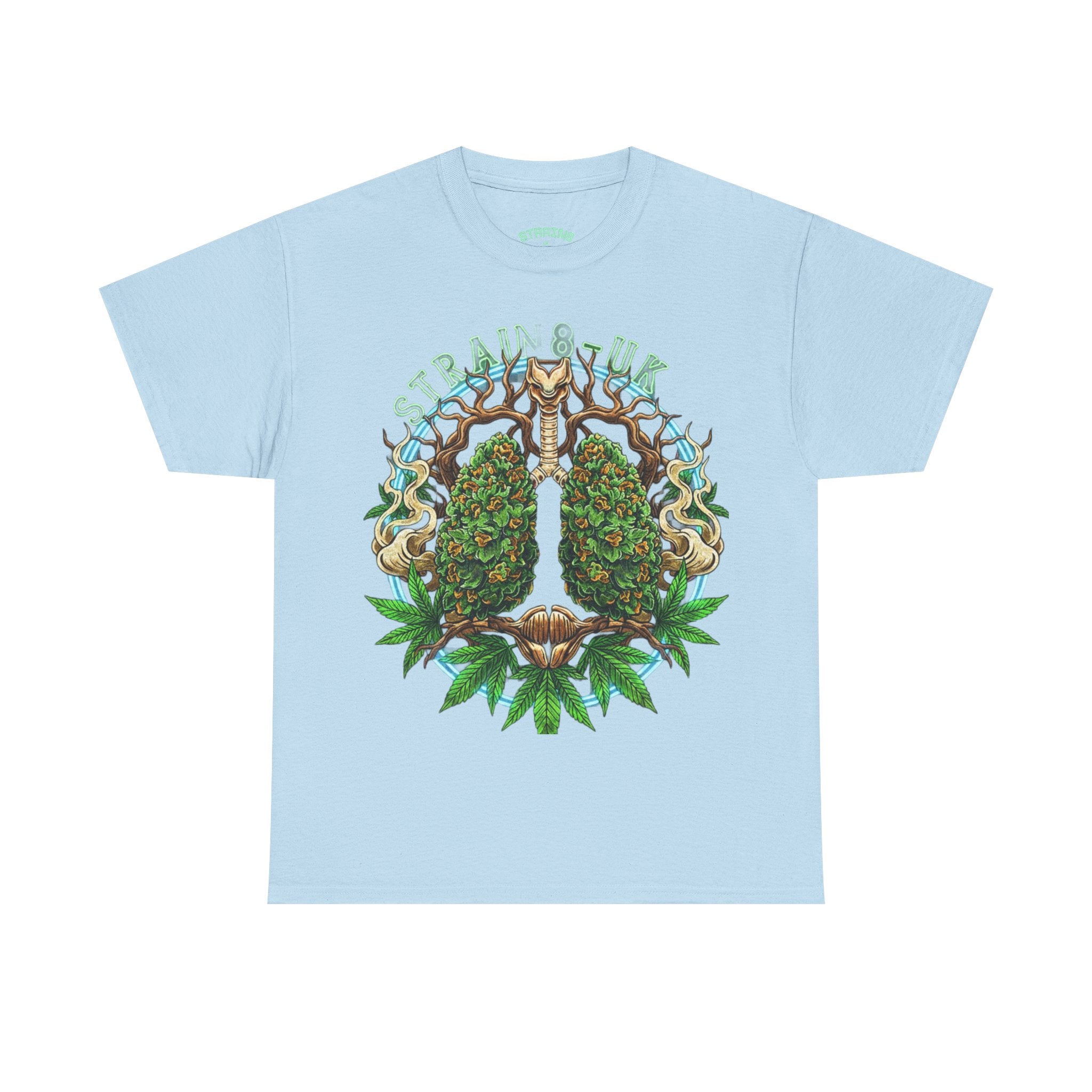 Strain8-UK Weed Lungs Cannabis Art T-Shirt