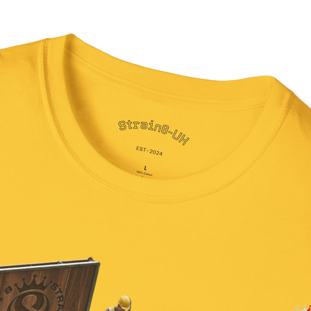 Aerospace Restoration S8-UK Crew T-Shirt — Rocket Repair Workshop Illustration