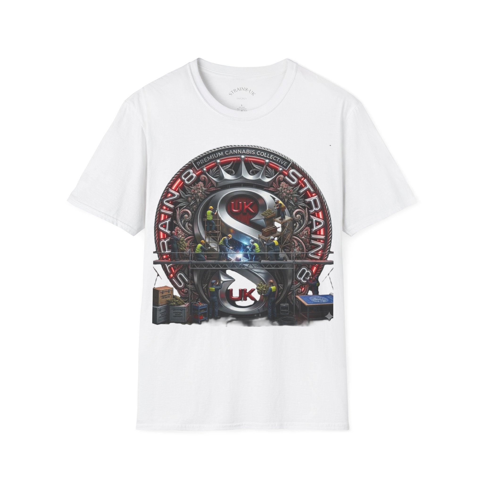 Strain8-UK  Audio Speaker Logo build Graphic T-Shirt