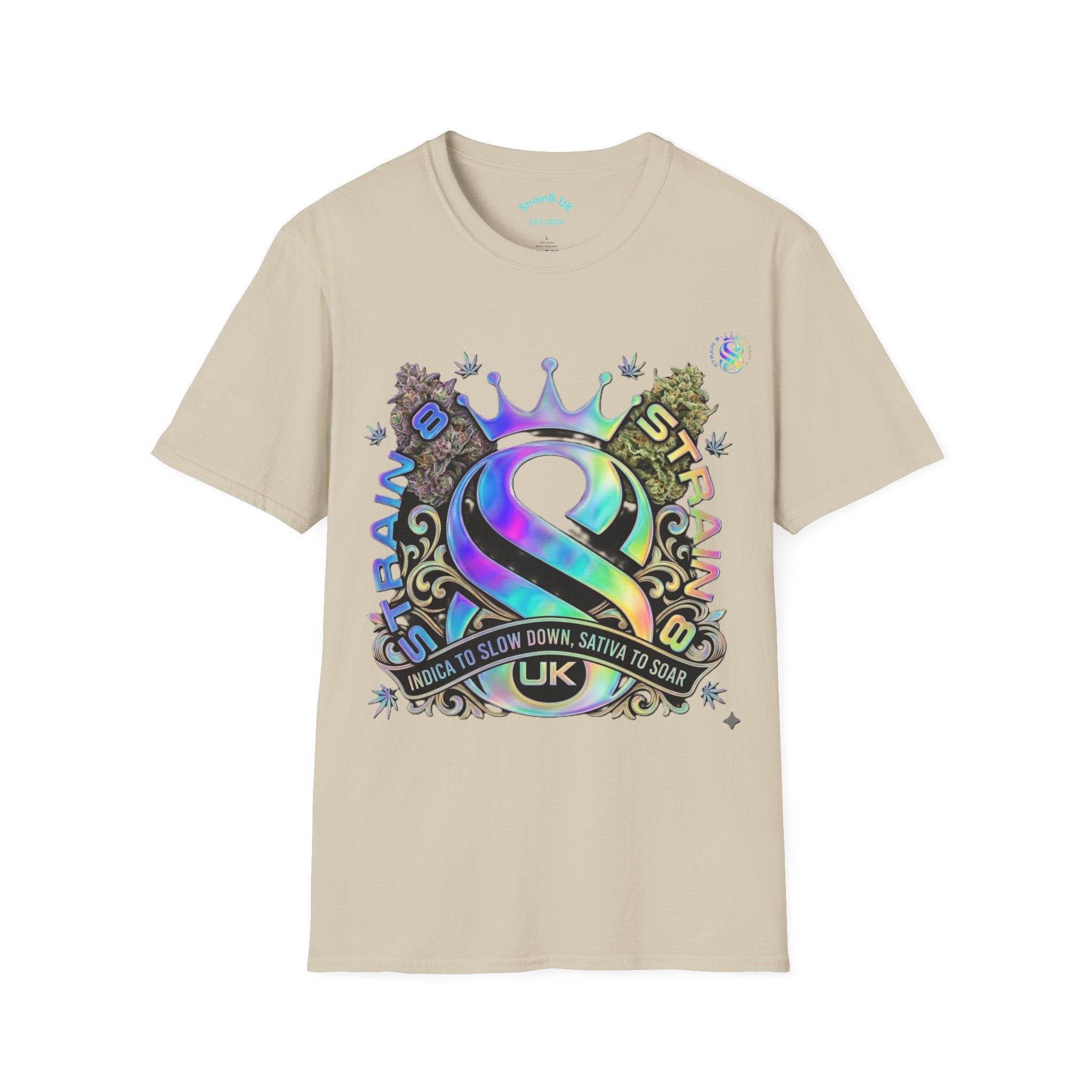 Ampersand S8-UK Logo Crown Graphic T-Shirt — Indica/Sativa S8-UK Streetwear Tee