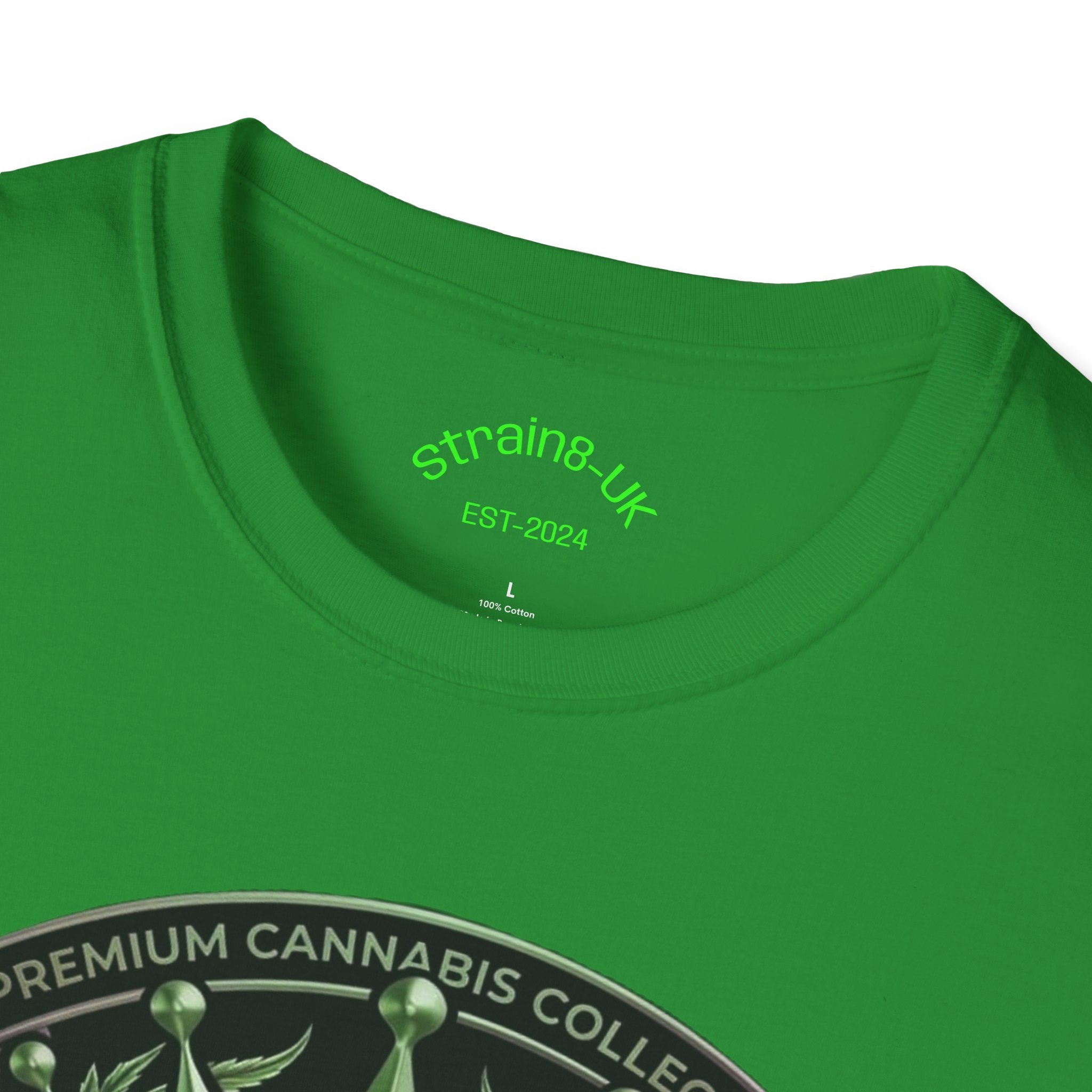 Strain8-UK Cannabis Crown Graffiti T-Shirt — S8-UK Green & Purple Streetwear