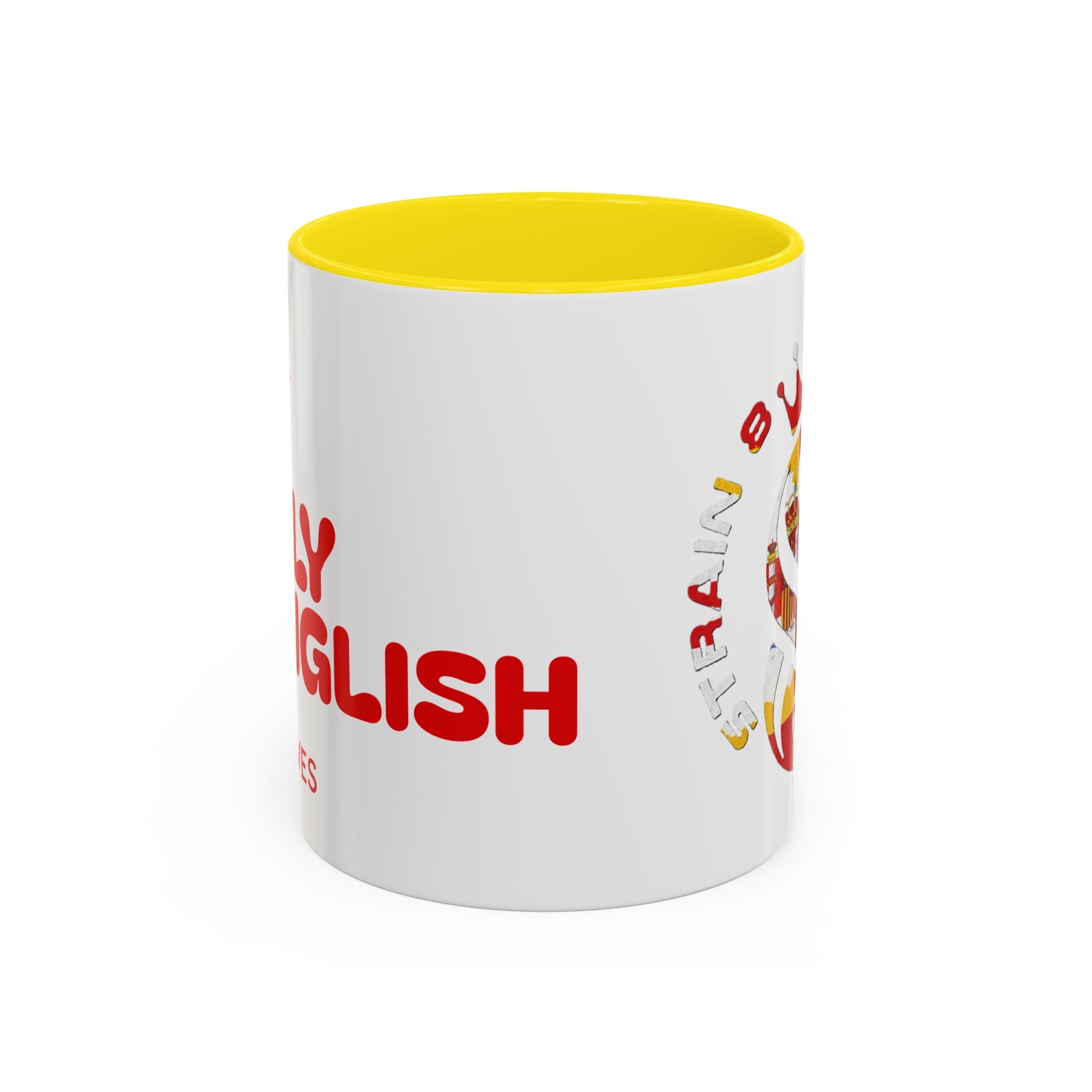 Strain8-UK Fully Spanglish Pride Accent Coffee Mug — 'Soy Español' Crown Monogram (11/15oz)