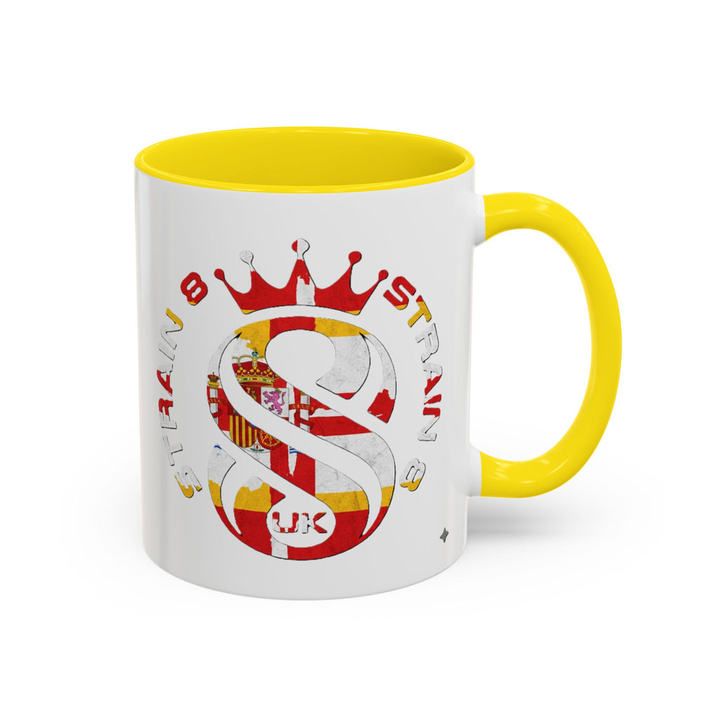 Strain8-UK Fully Spanglish Pride Accent Coffee Mug — 'Soy Español' Crown Monogram (11/15oz)