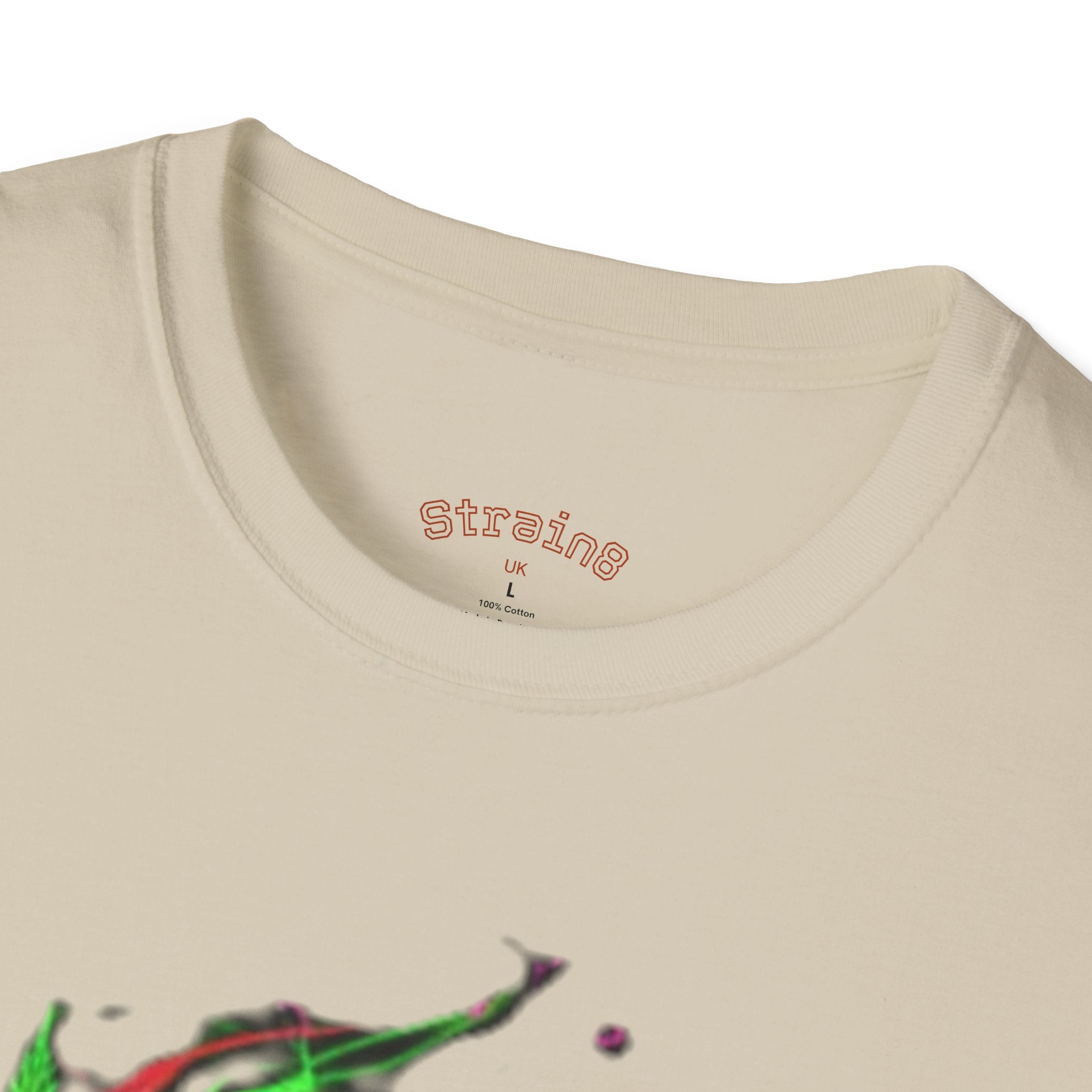 Strain8-UK Chocolate Brown Monogram T‑Shirt — Green Vines Rustic Letter S8 Graphic Tee