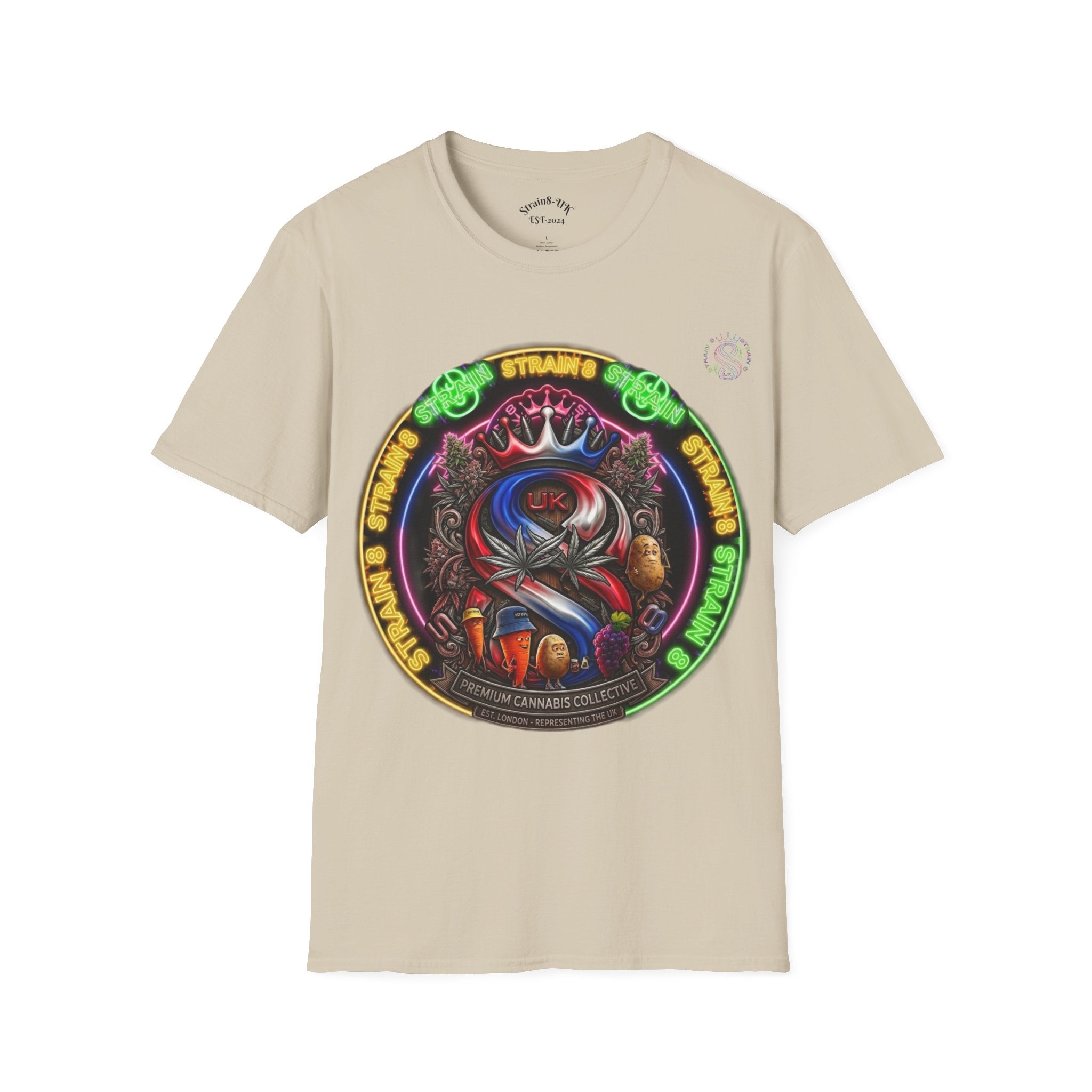 Psychedelic Dtrain8-UK Crowned Graphic T-Shirt