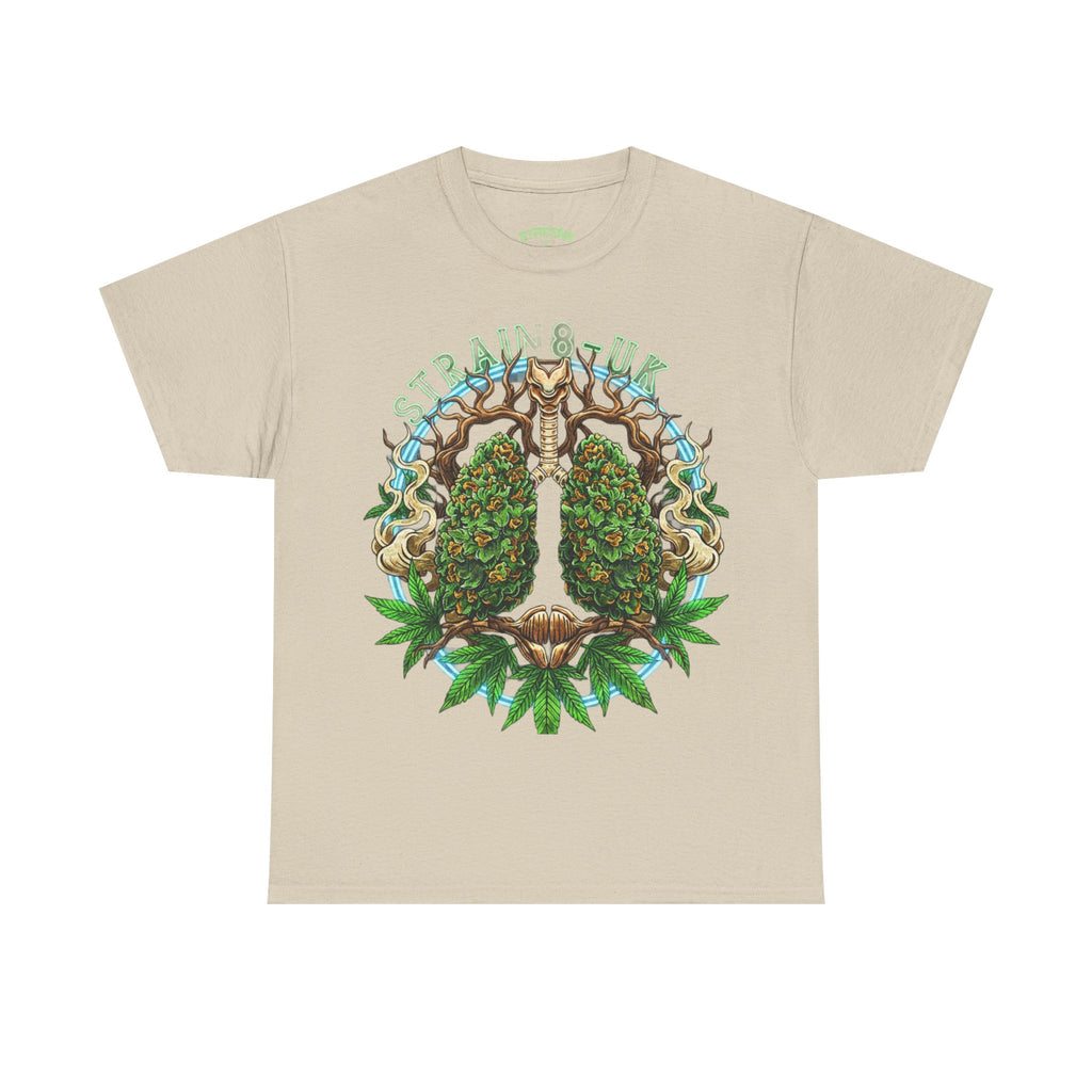 Strain8-UK Weed Lungs Cannabis Art T-Shirt