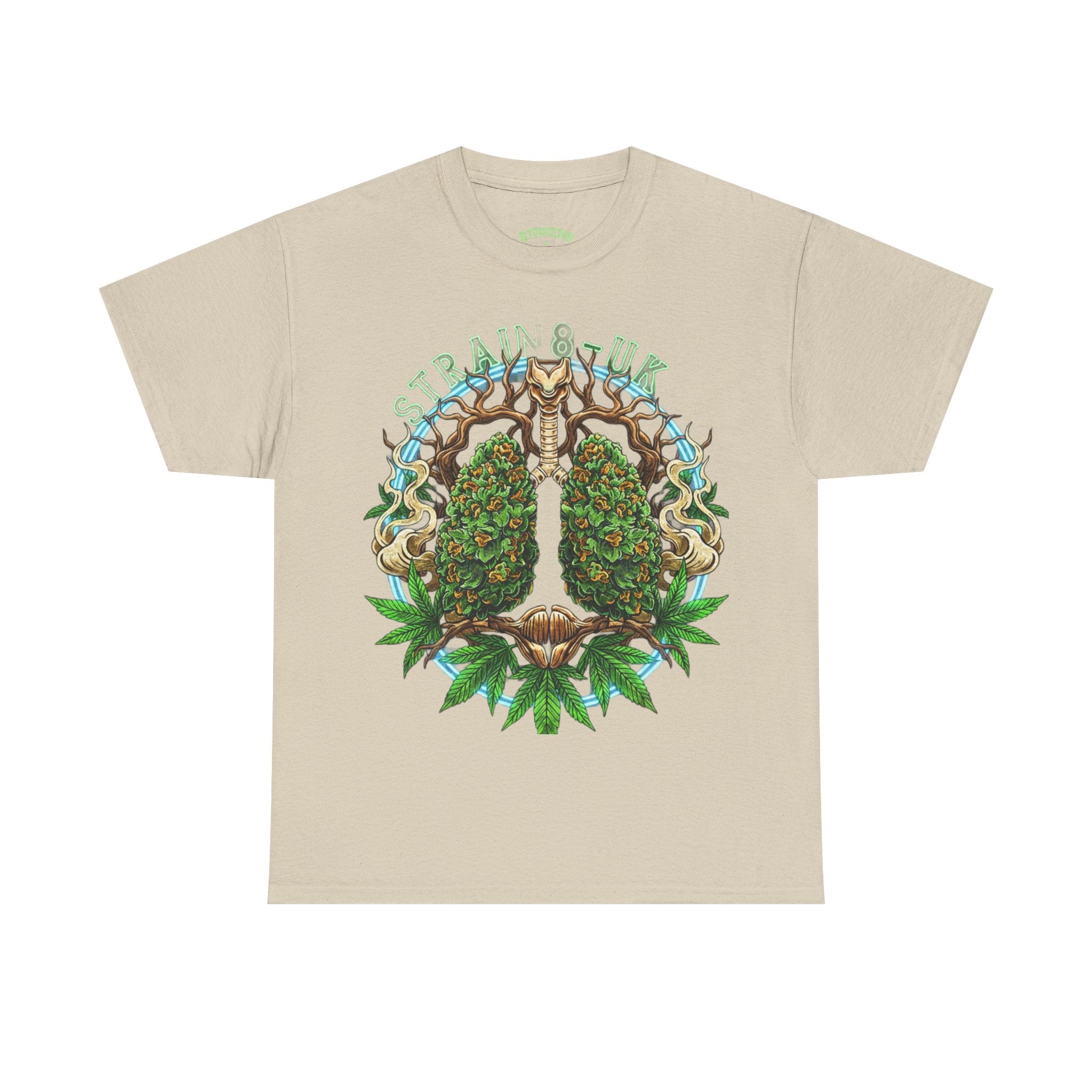 Strain8-UK Weed Lungs Cannabis Art T-Shirt