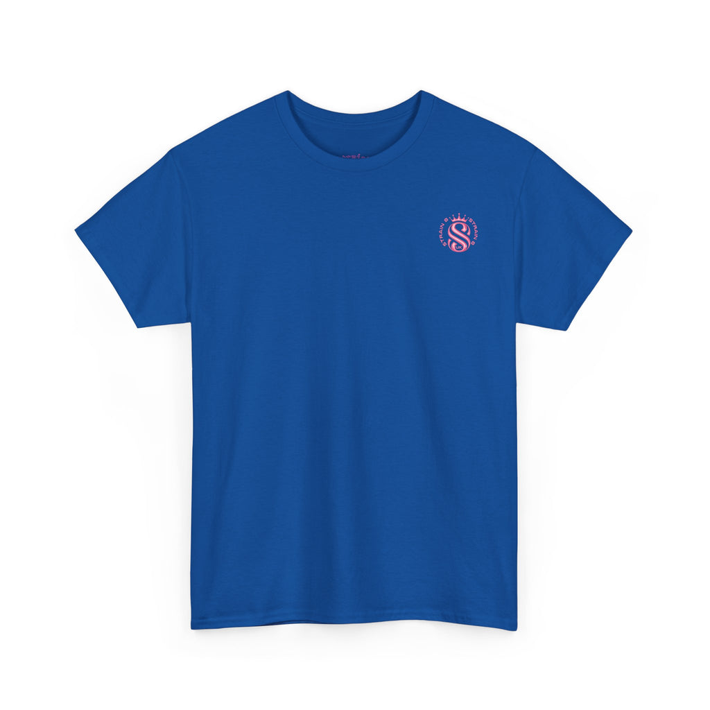Strain8 Dreams Tee — Bold Pink Logo Graphic T-Shirt