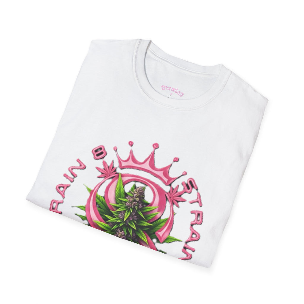 Strain8-UK logo/mixed Cannabis Crown T-Shirt — Train & Treat Floral Weed Graphic Tee