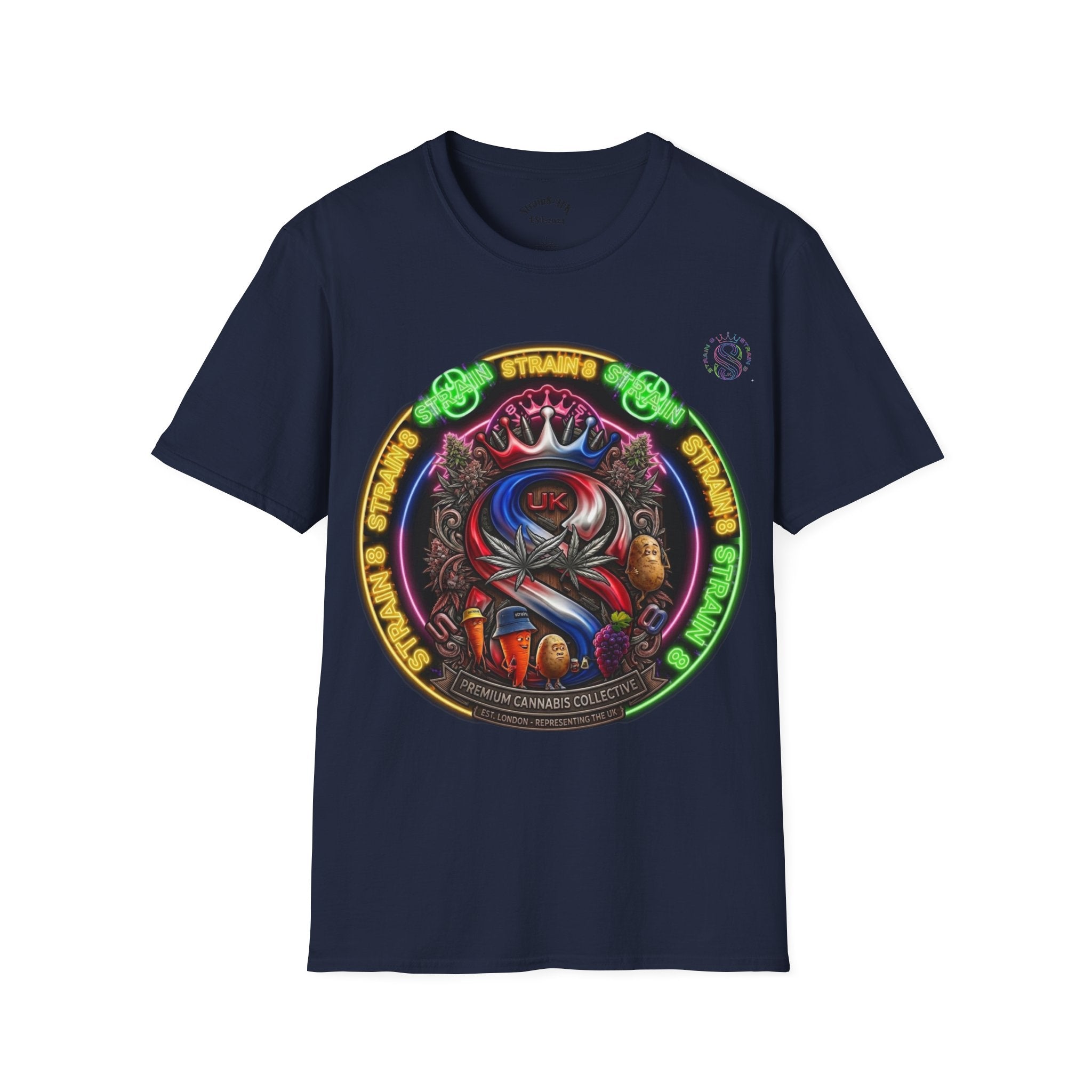 Psychedelic Dtrain8-UK Crowned Graphic T-Shirt