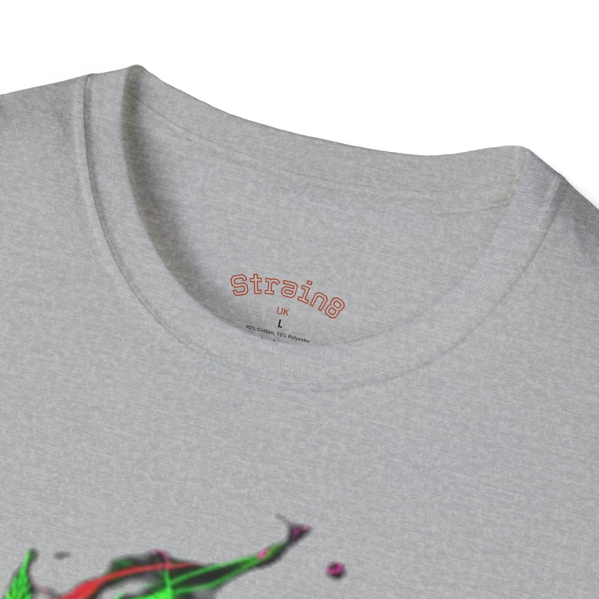 Strain8-UK Chocolate Brown Monogram T‑Shirt — Green Vines Rustic Letter S8 Graphic Tee