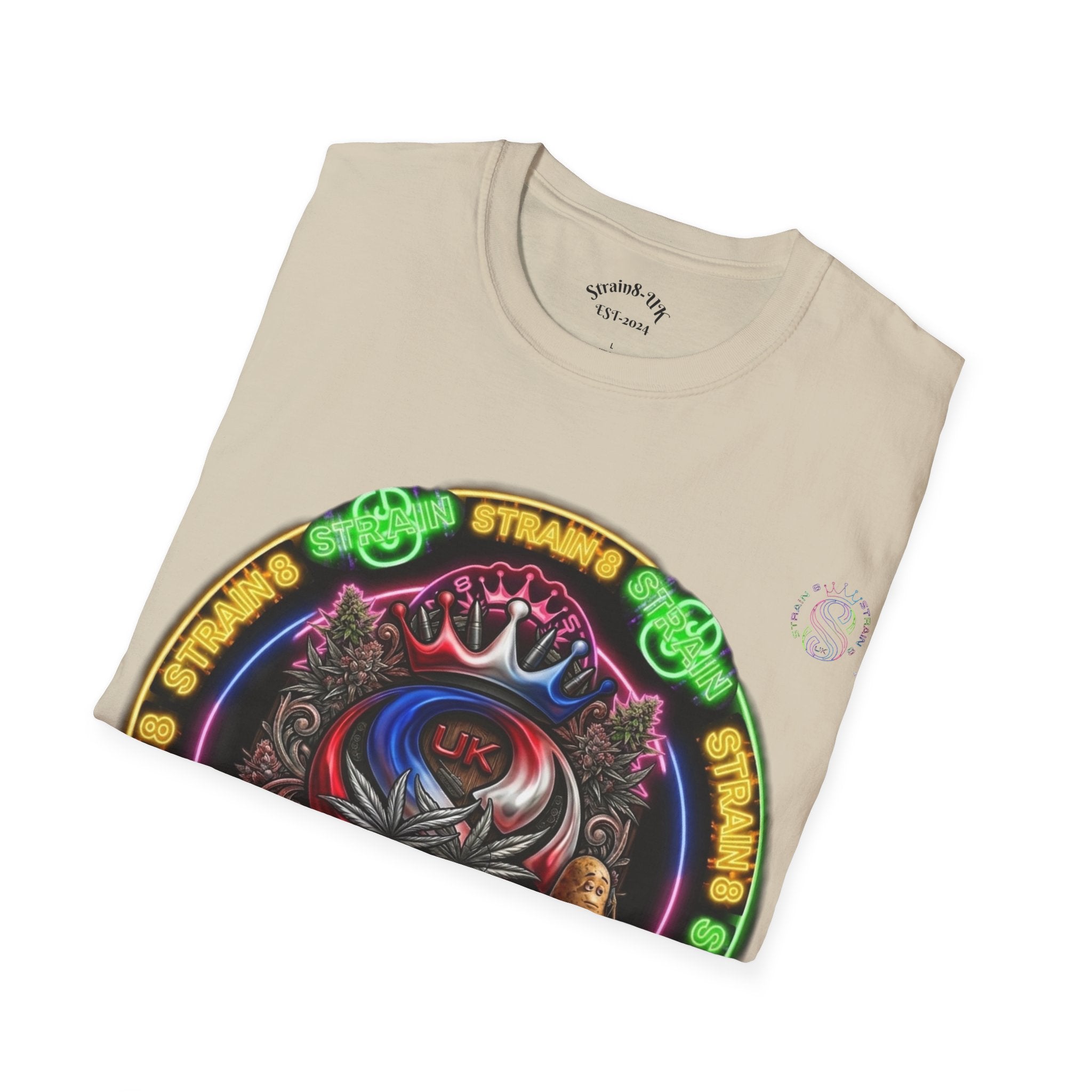 Psychedelic Dtrain8-UK Crowned Graphic T-Shirt