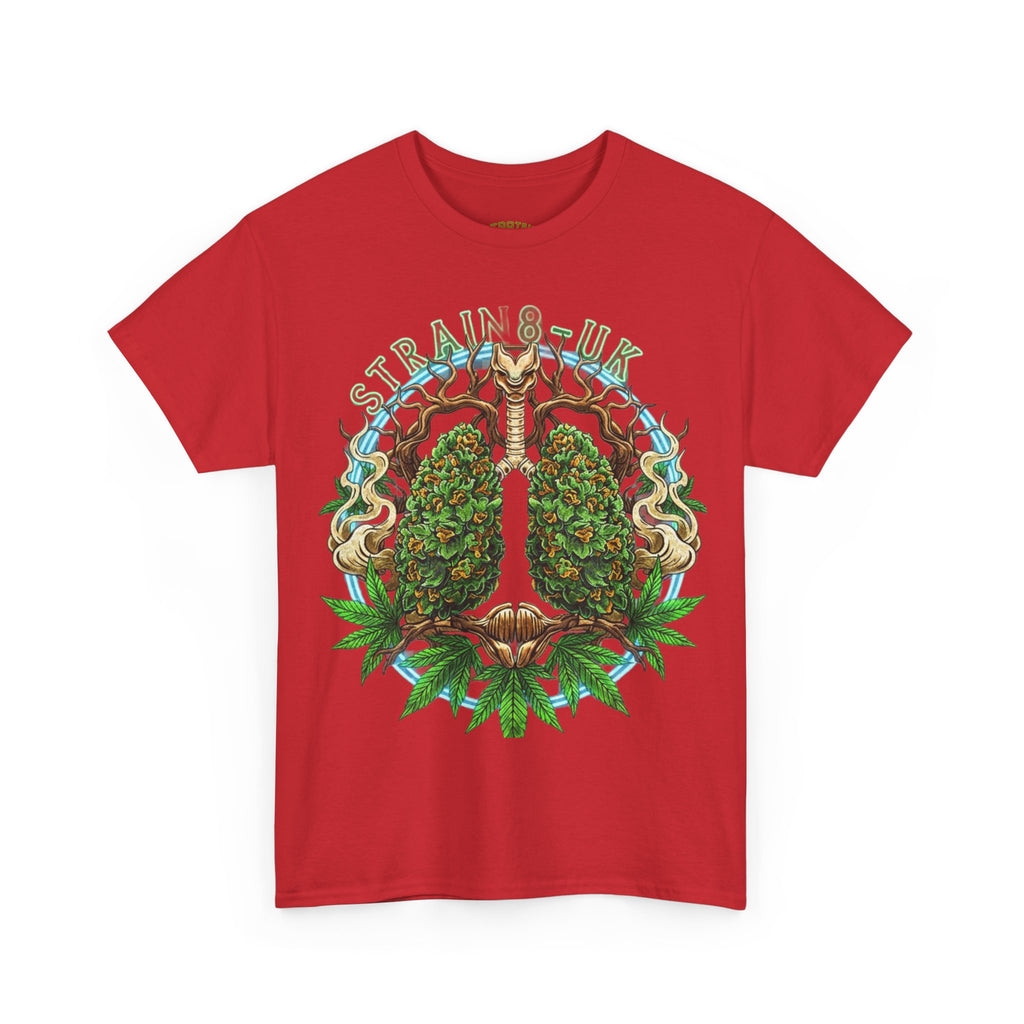 Strain8-UK Weed Lungs Cannabis Art T-Shirt