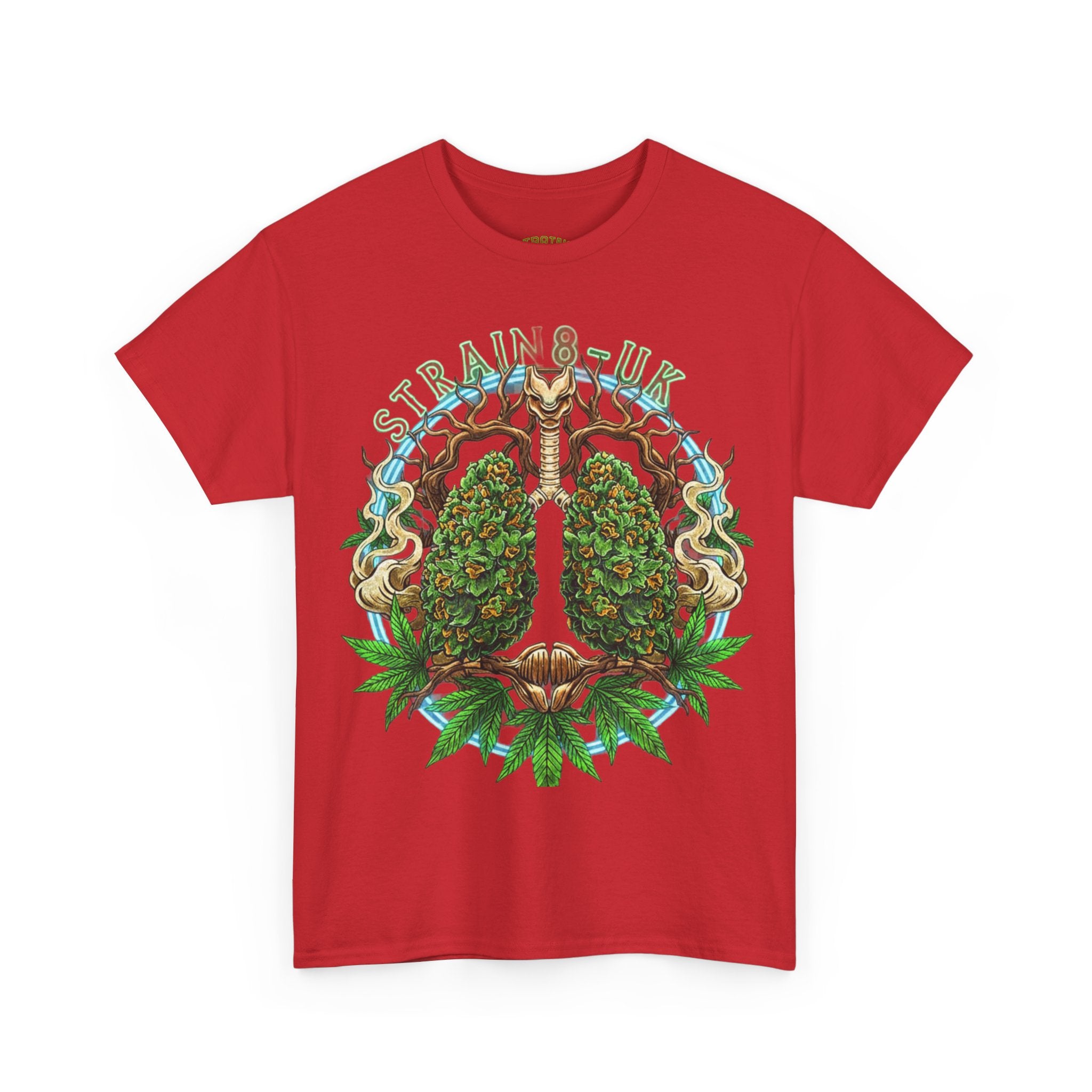 Strain8-UK Weed Lungs Cannabis Art T-Shirt