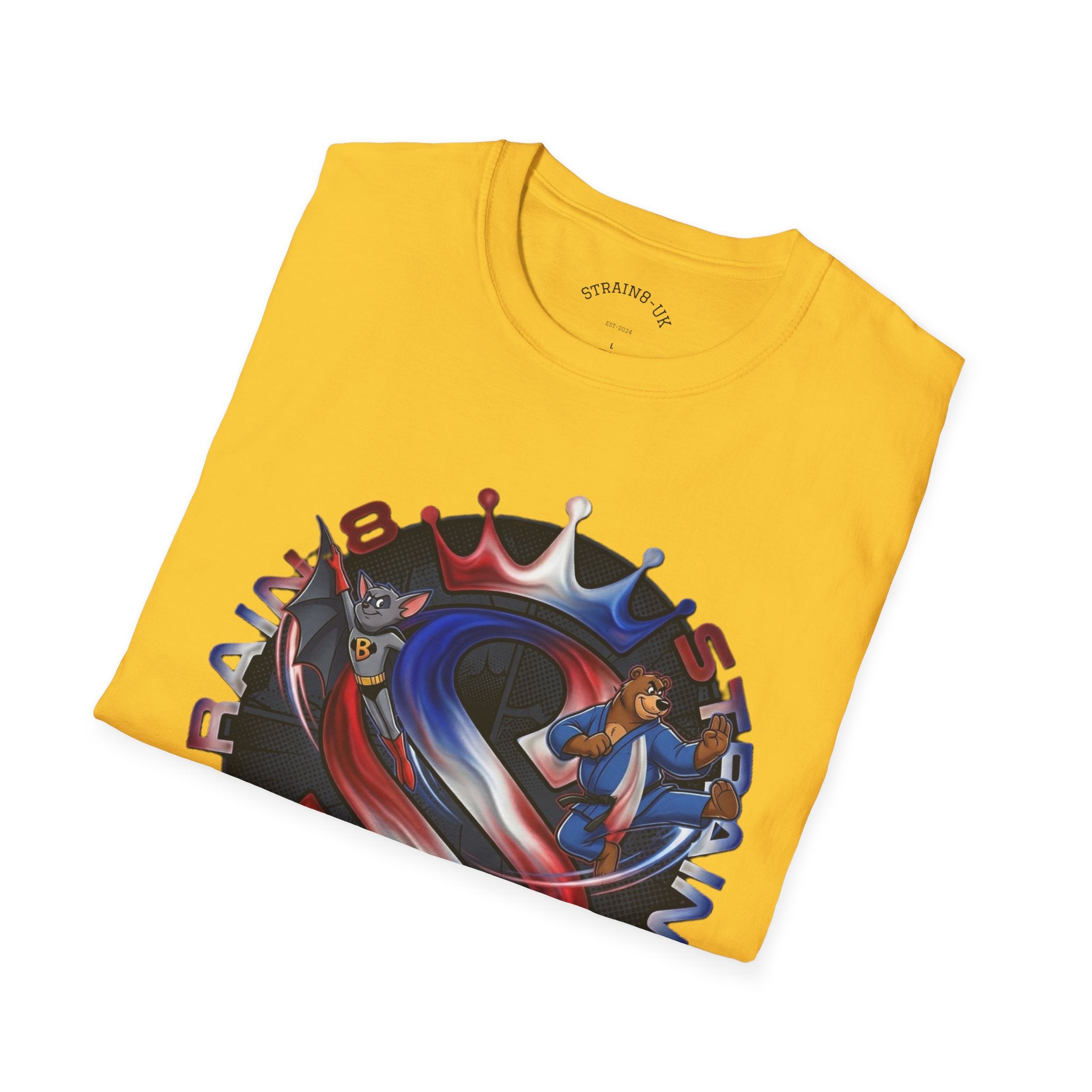 Strongest in the UK T-Shirt — Union Flag Crown Graphic Strain8-UK Tee