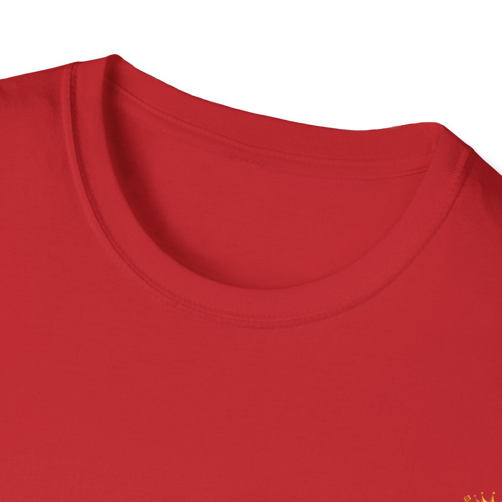 Strain8-UK metallic orange Royal Strain8-UK Emblem T‑Shirt — Crowned Strain8-UK Logo Graphic Tee