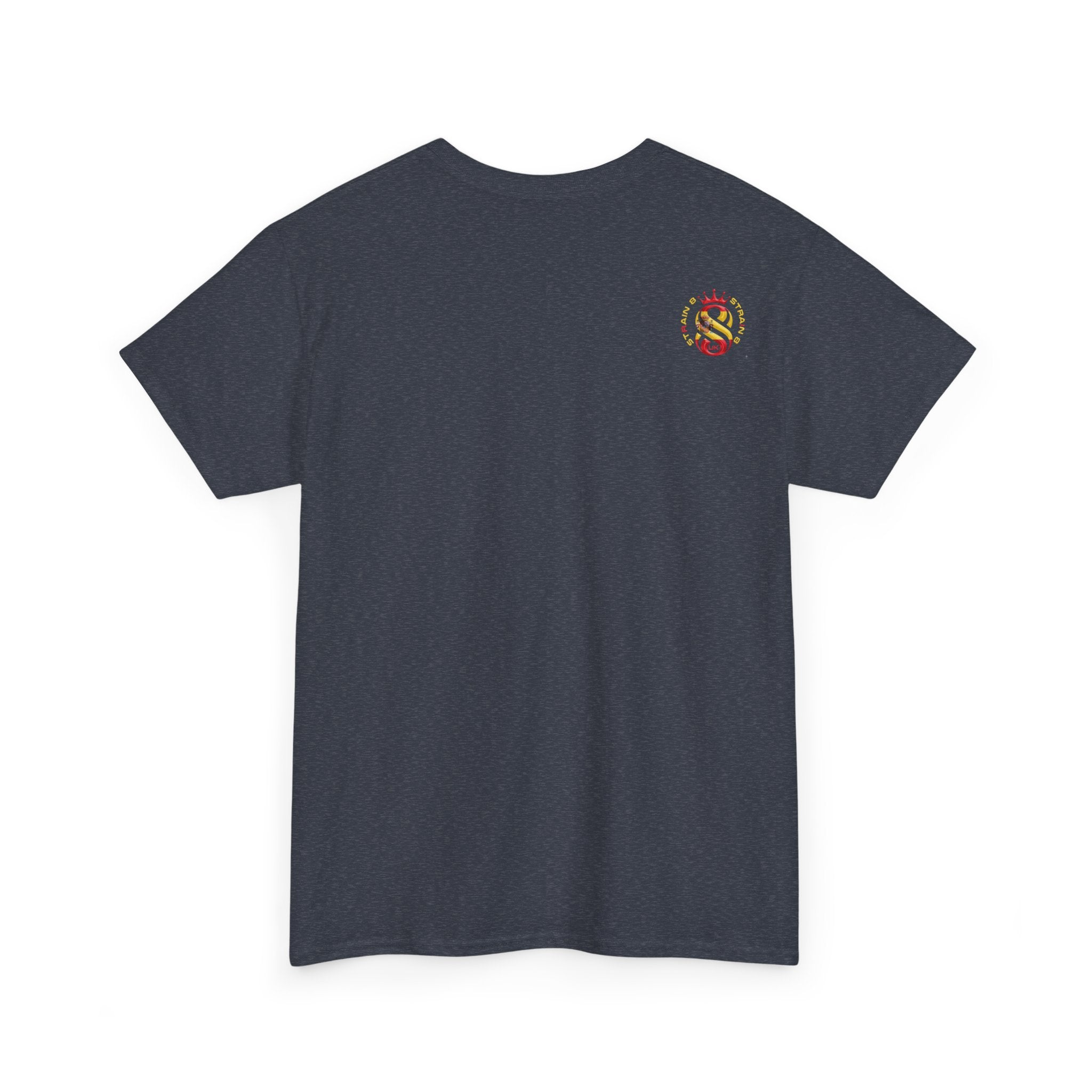 Strain8-UK Dreams 2024 St george cross & spanish flag original logo Tee — Graphic Band Tour Style T‑Shirt