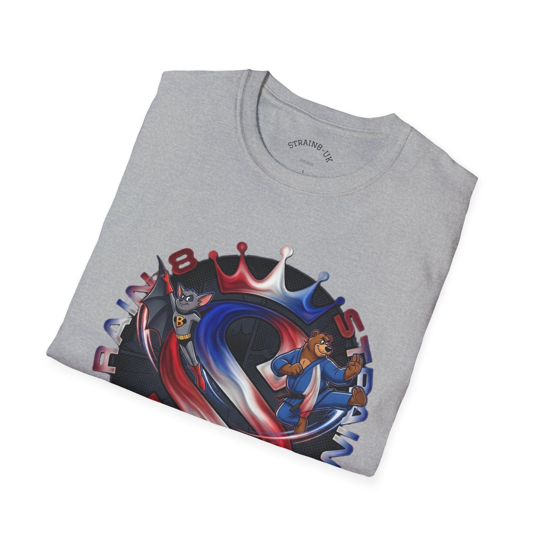 Strongest in the UK T-Shirt — Union Flag Crown Graphic Strain8-UK Tee