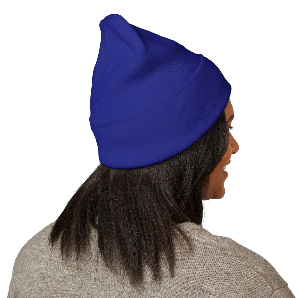 Embroidered Graffiti S8-UK Logo Cuffed Beanie — Cozy Knit Winter Hat