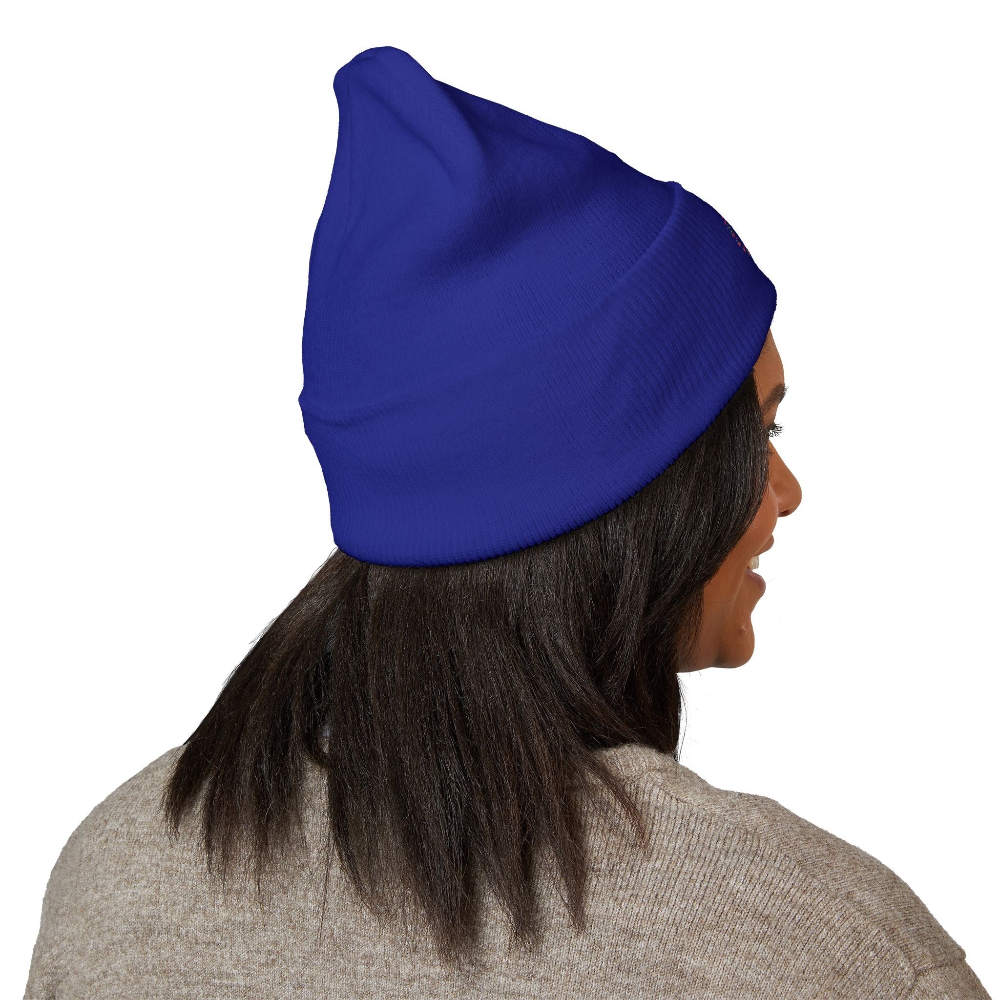 Embroidered Graffiti S8-UK Logo Cuffed Beanie — Cozy Knit Winter Hat