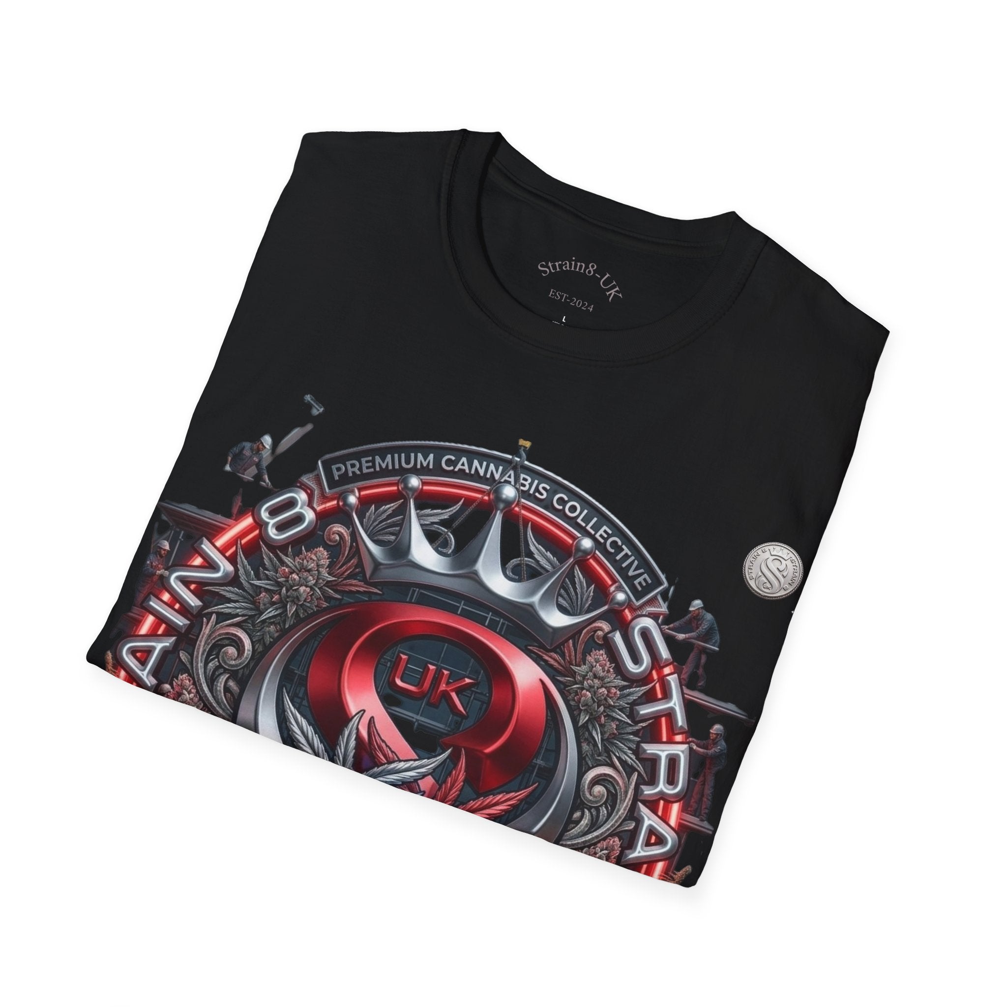 Strain8-UK Under construction T-Shirt — S8-UK in design Crest Design