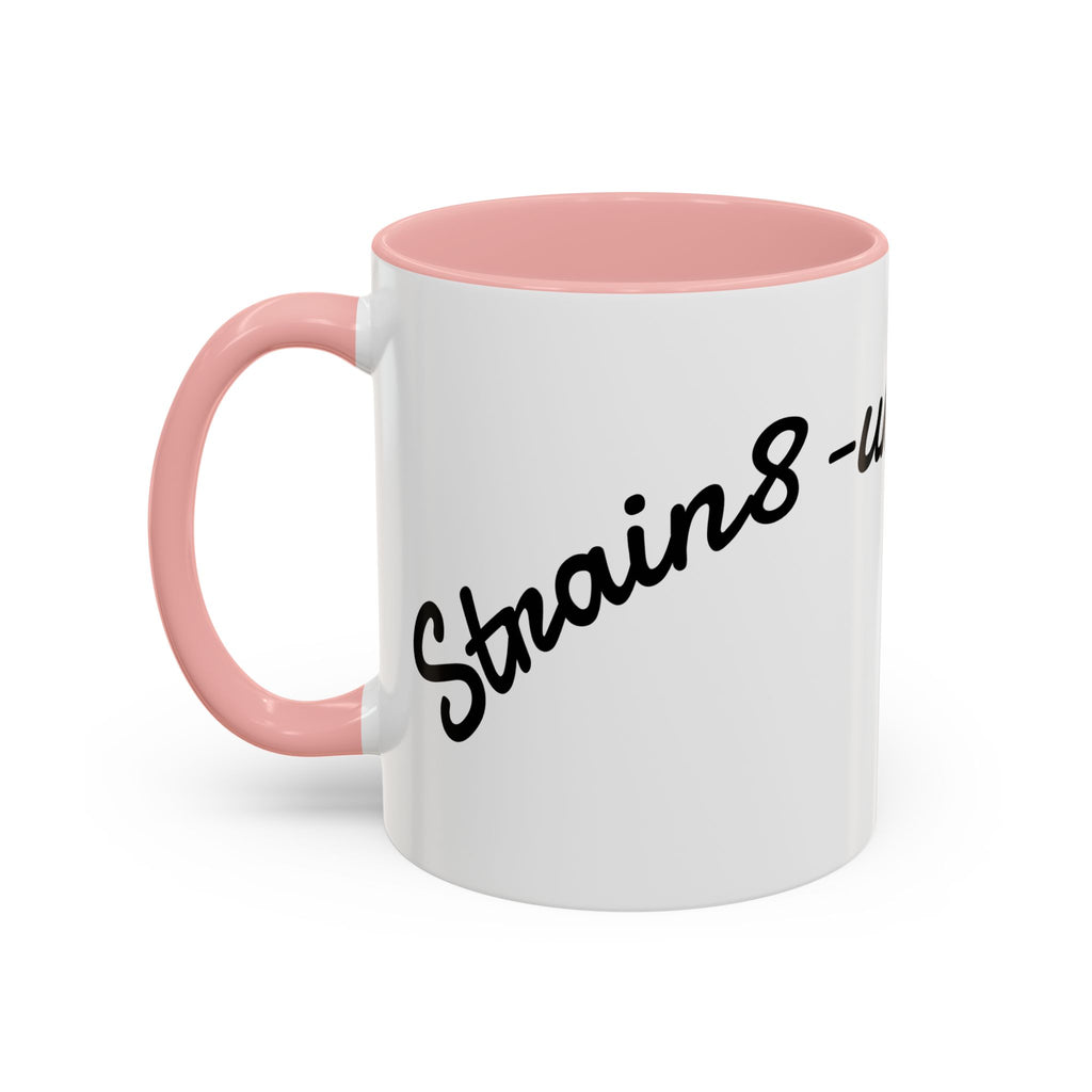 Strain 8 UK Logo Accent Coffee Mug — Crowned S8 Black & White