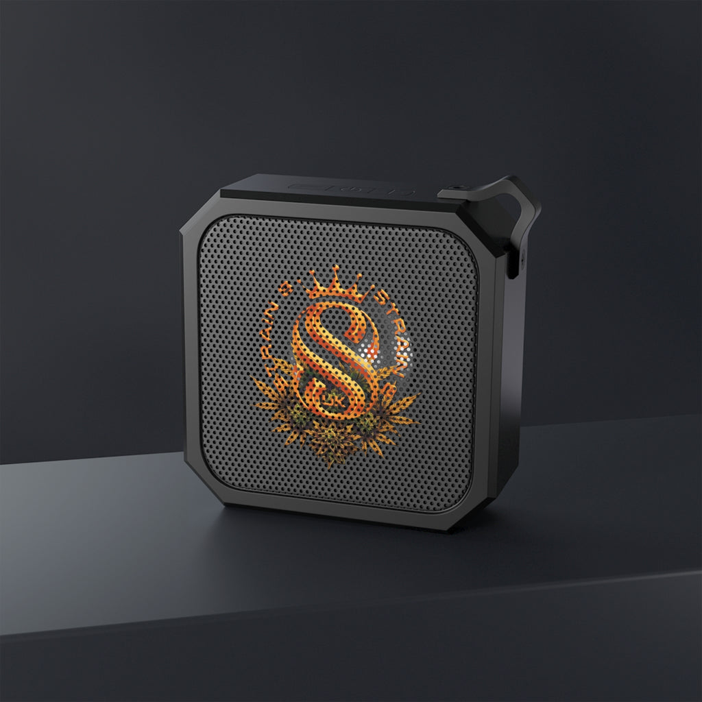 Portable Outdoor Bluetooth Speaker — Strain8-UK metallic orange/bud Logo Rugged Waterproof Speaker