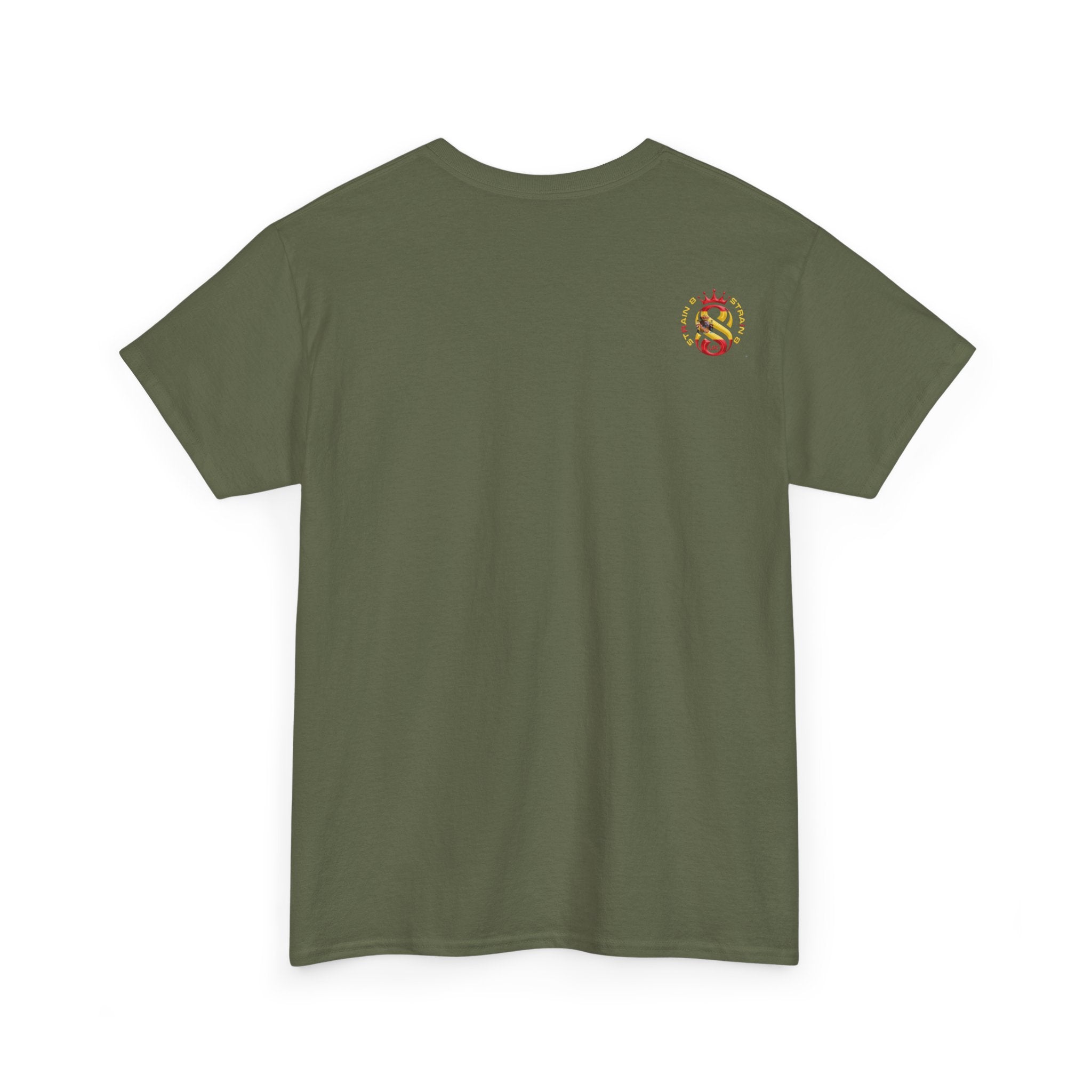 Strain8-UK Dreams 2024 St george cross & spanish flag original logo Tee — Graphic Band Tour Style T‑Shirt
