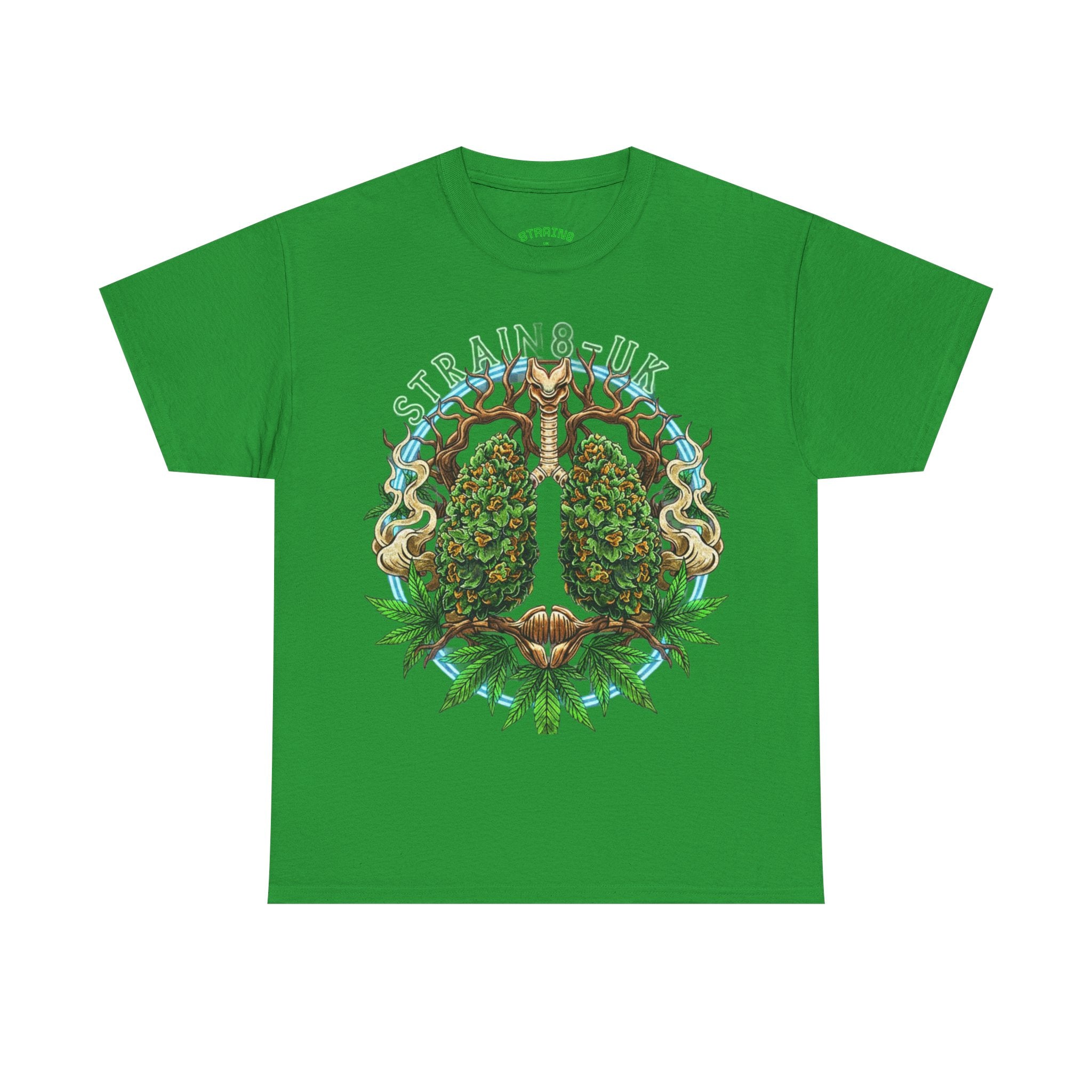 Strain8-UK Weed Lungs Cannabis Art T-Shirt