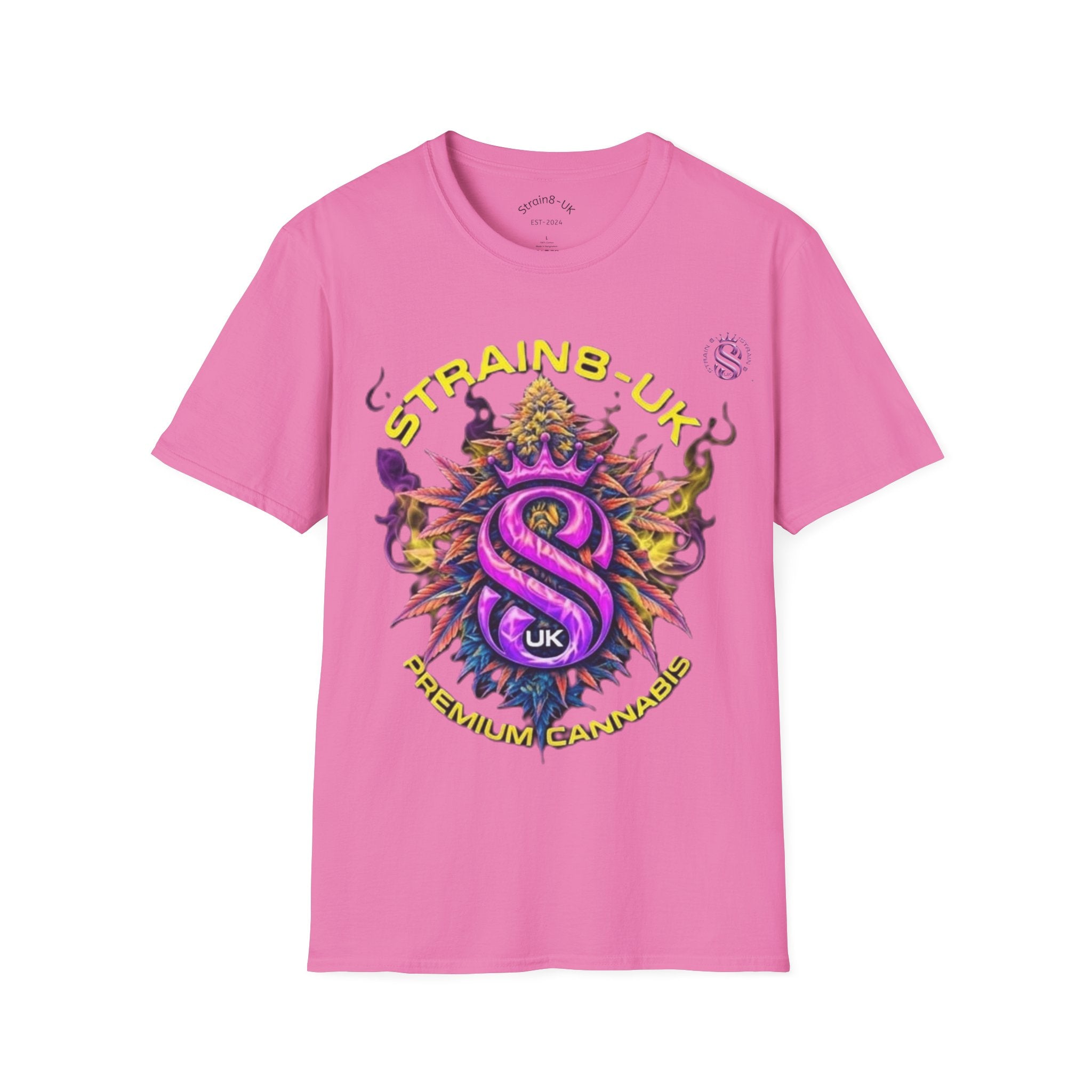 Strain8-UK T-Shirt — Strain8-UK Colourful Psychedelic Logo Tee