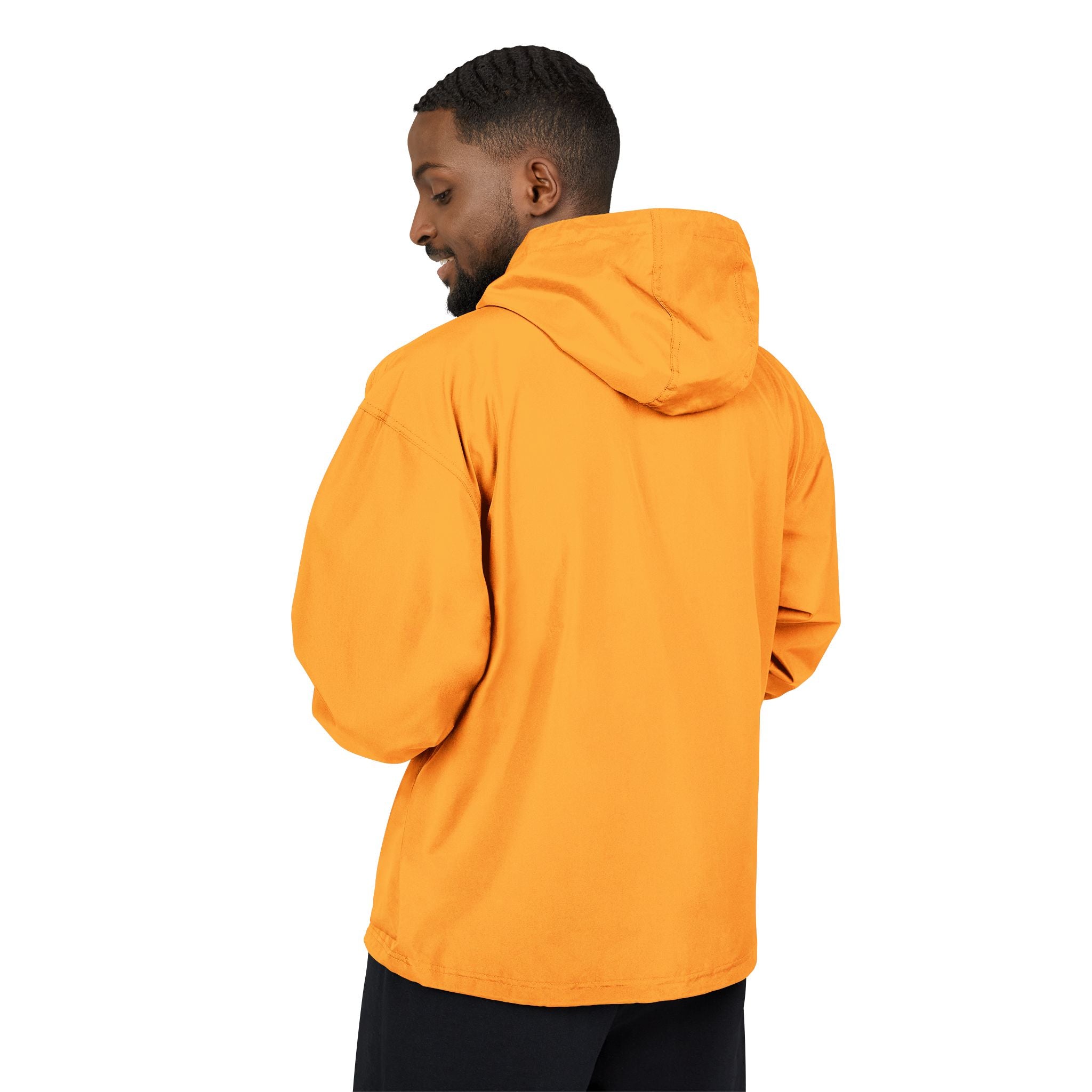 Strain8-uk Packable Orange Anorak Jacket with Script 'S8 Crest