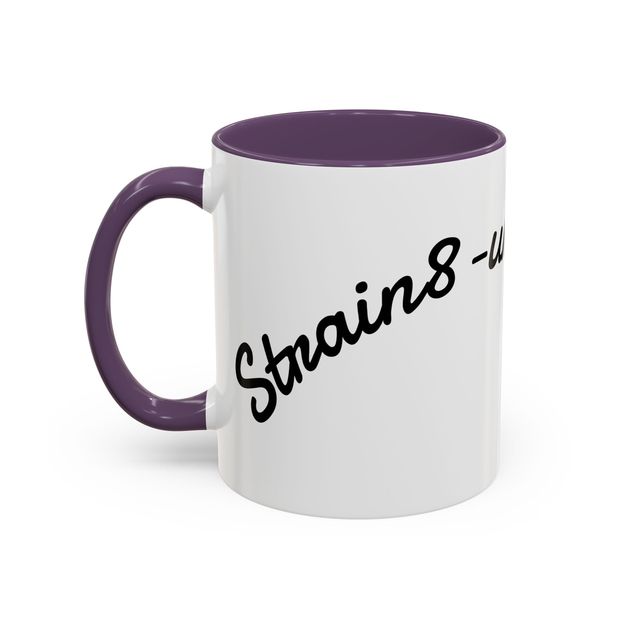 Strain 8 UK Logo Accent Coffee Mug — Crowned S8 Black & White