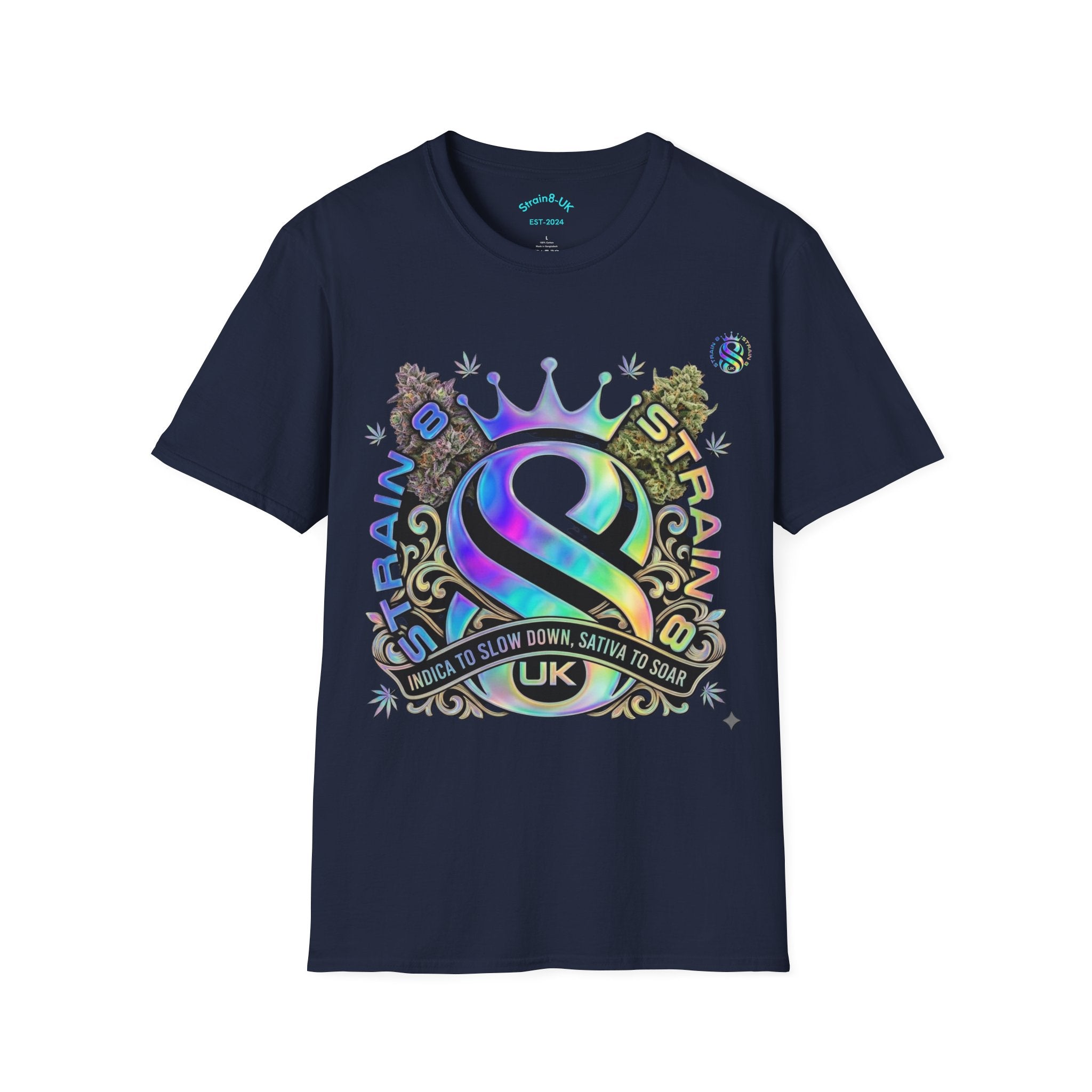 Ampersand S8-UK Logo Crown Graphic T-Shirt — Indica/Sativa S8-UK Streetwear Tee